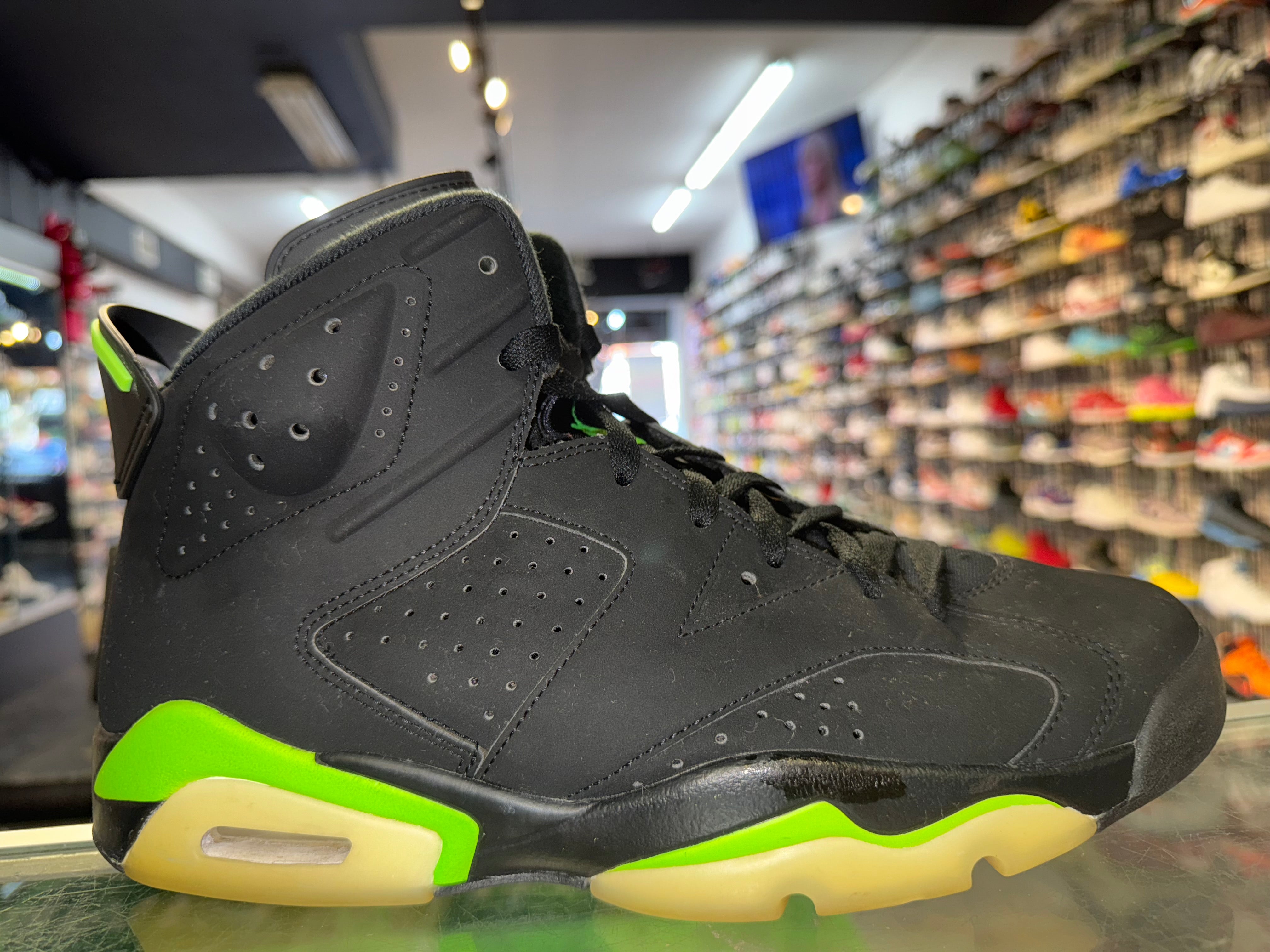 Size 10.5 Air Jordan 6 "Electric Green"