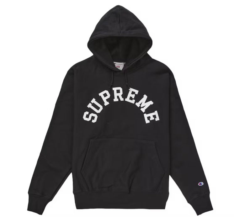 Size XL Supreme x Champion Hoodie (SS25) “Black” Brand New