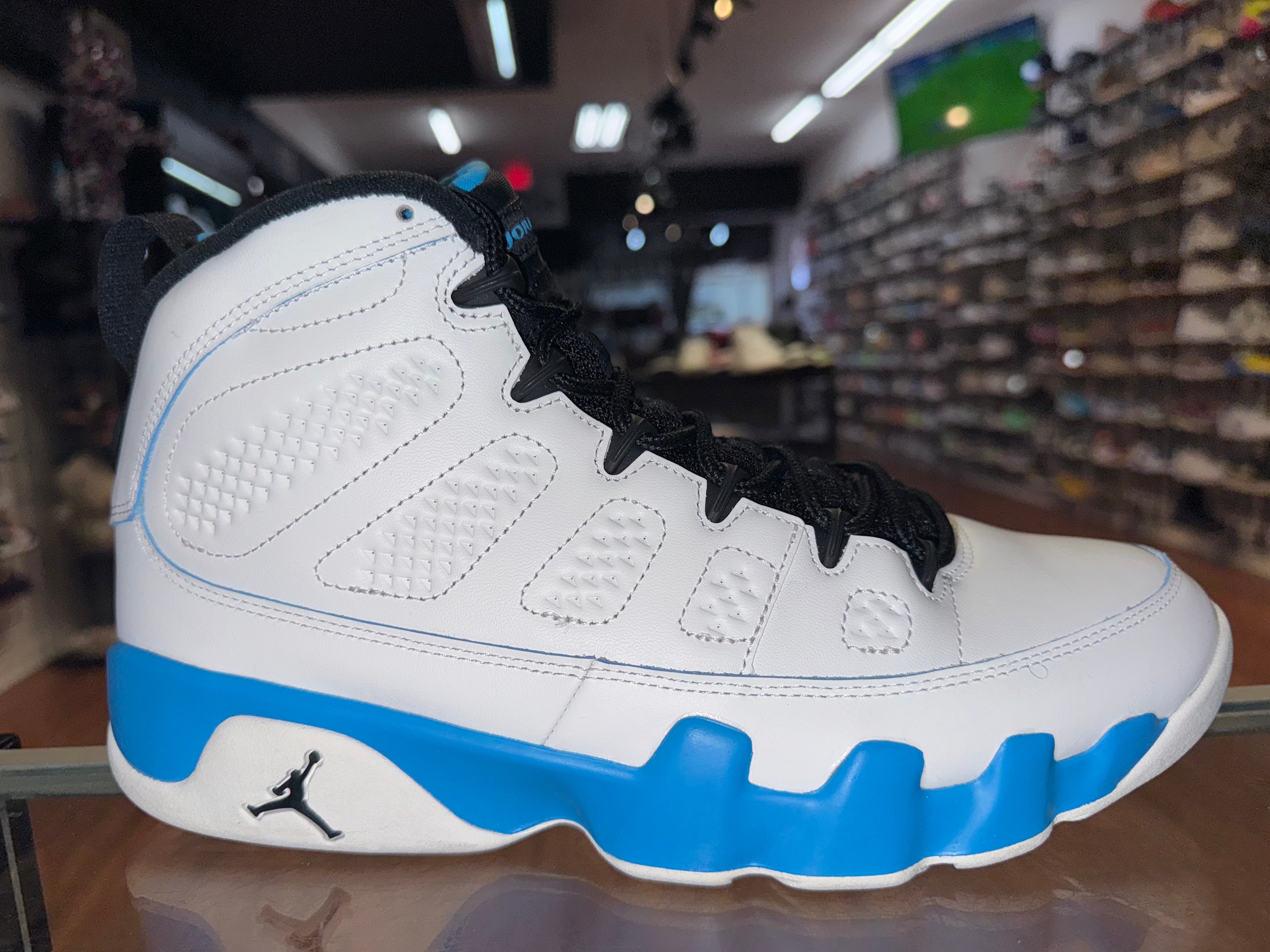 Size 9.5 Air Jordan 9 "Powder Blue"