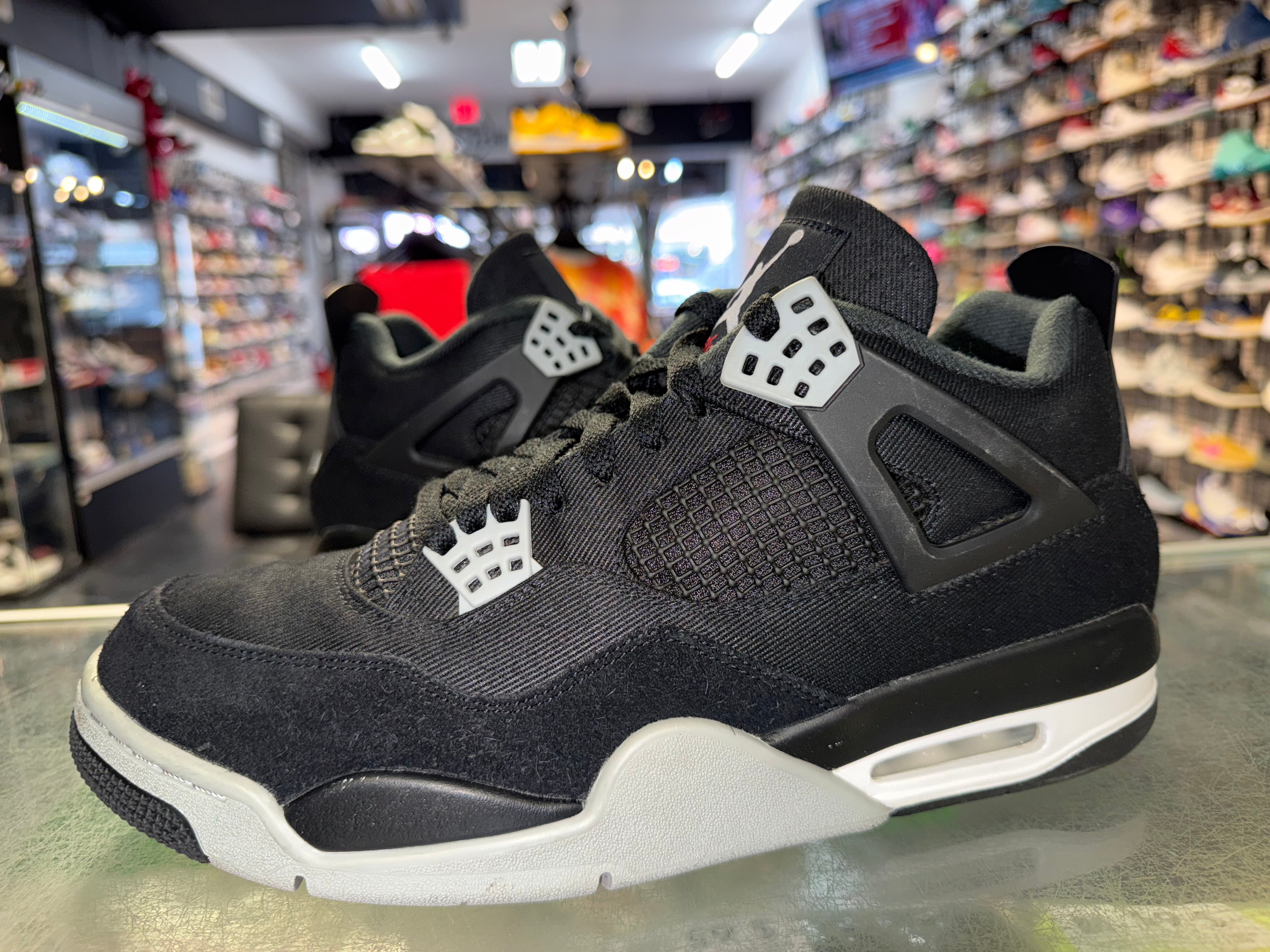 Size 12 Air Jordan 4 "Black Canvas"