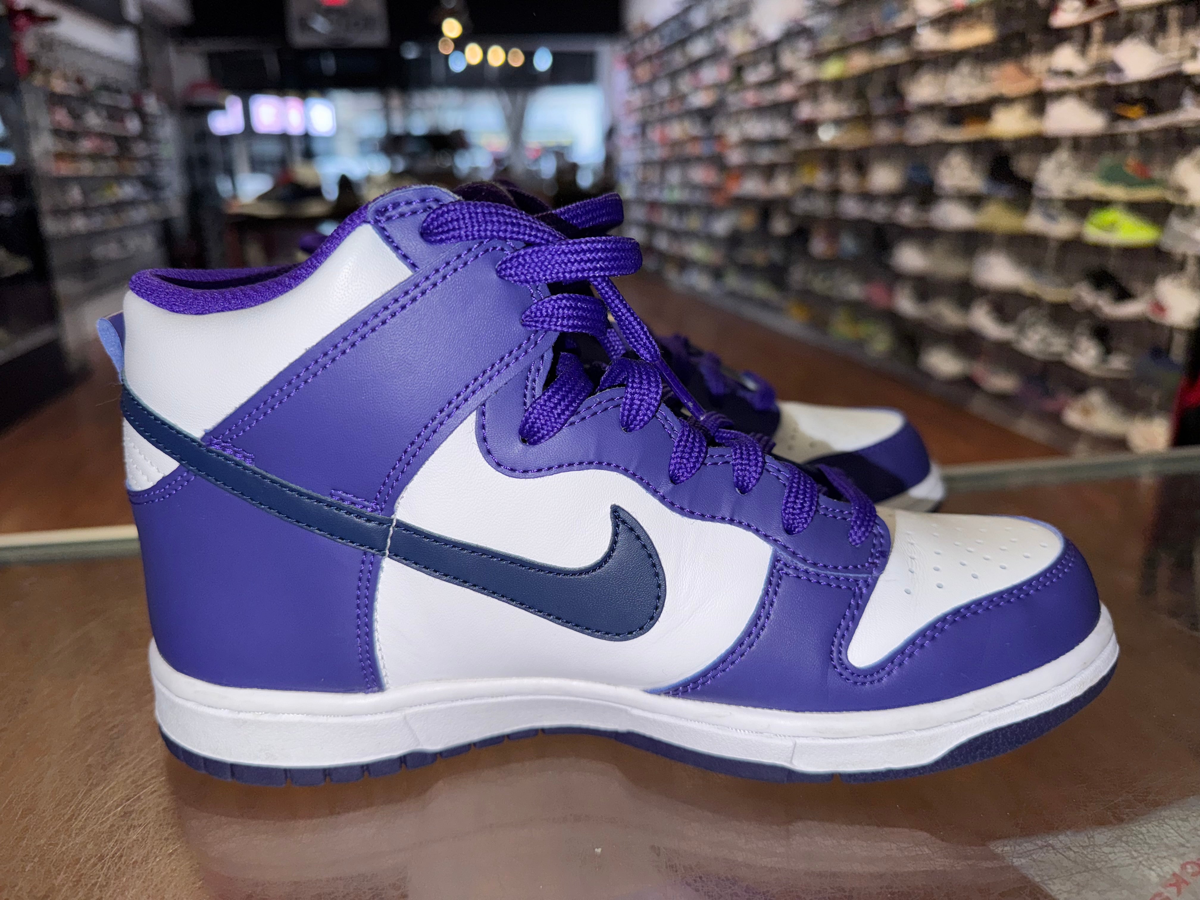 Size 6.5y Dunk High "Dark Concord"