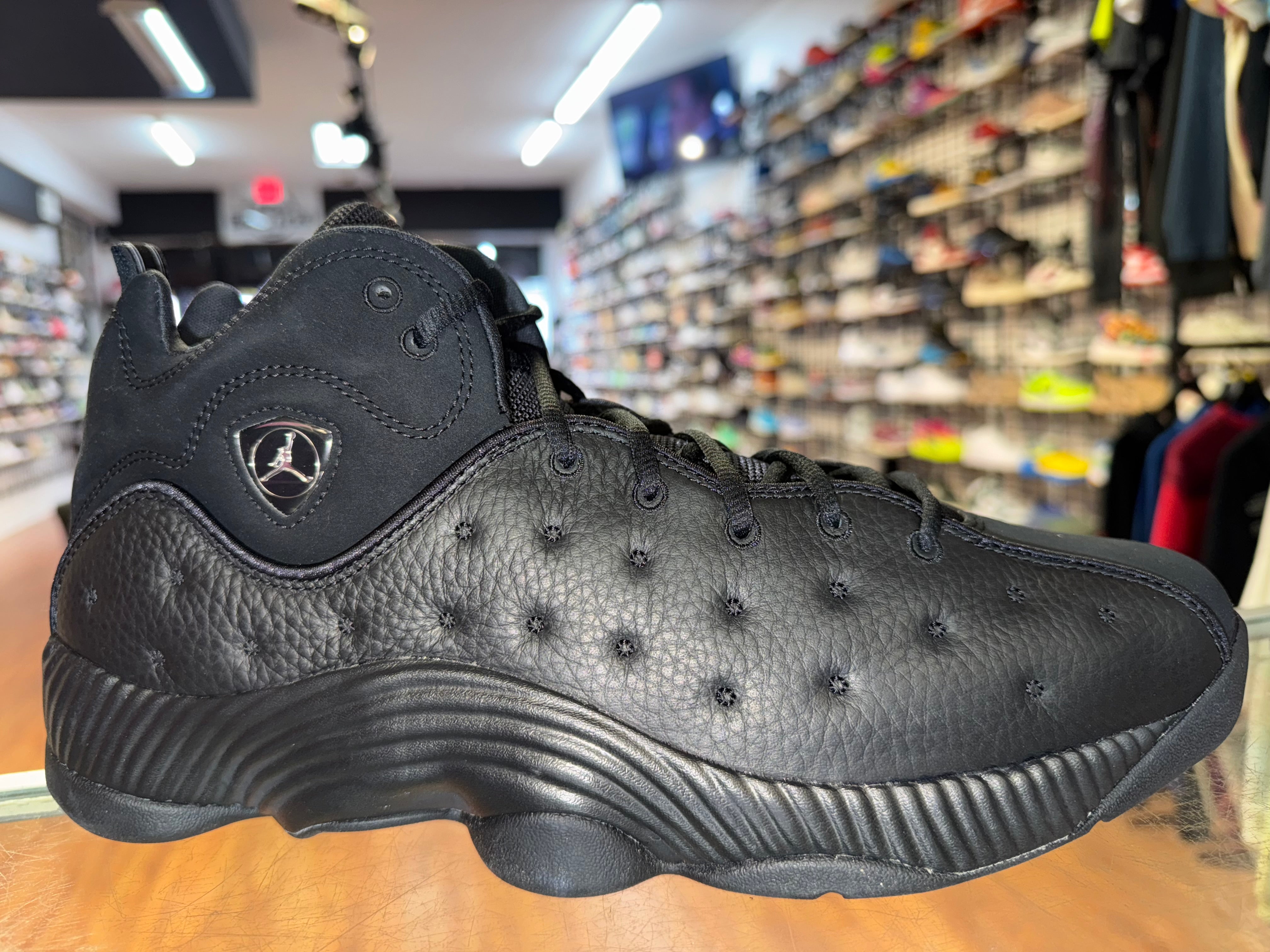 Size 13 Jordan Jumpman Team 2 "Black Metallic Silver"