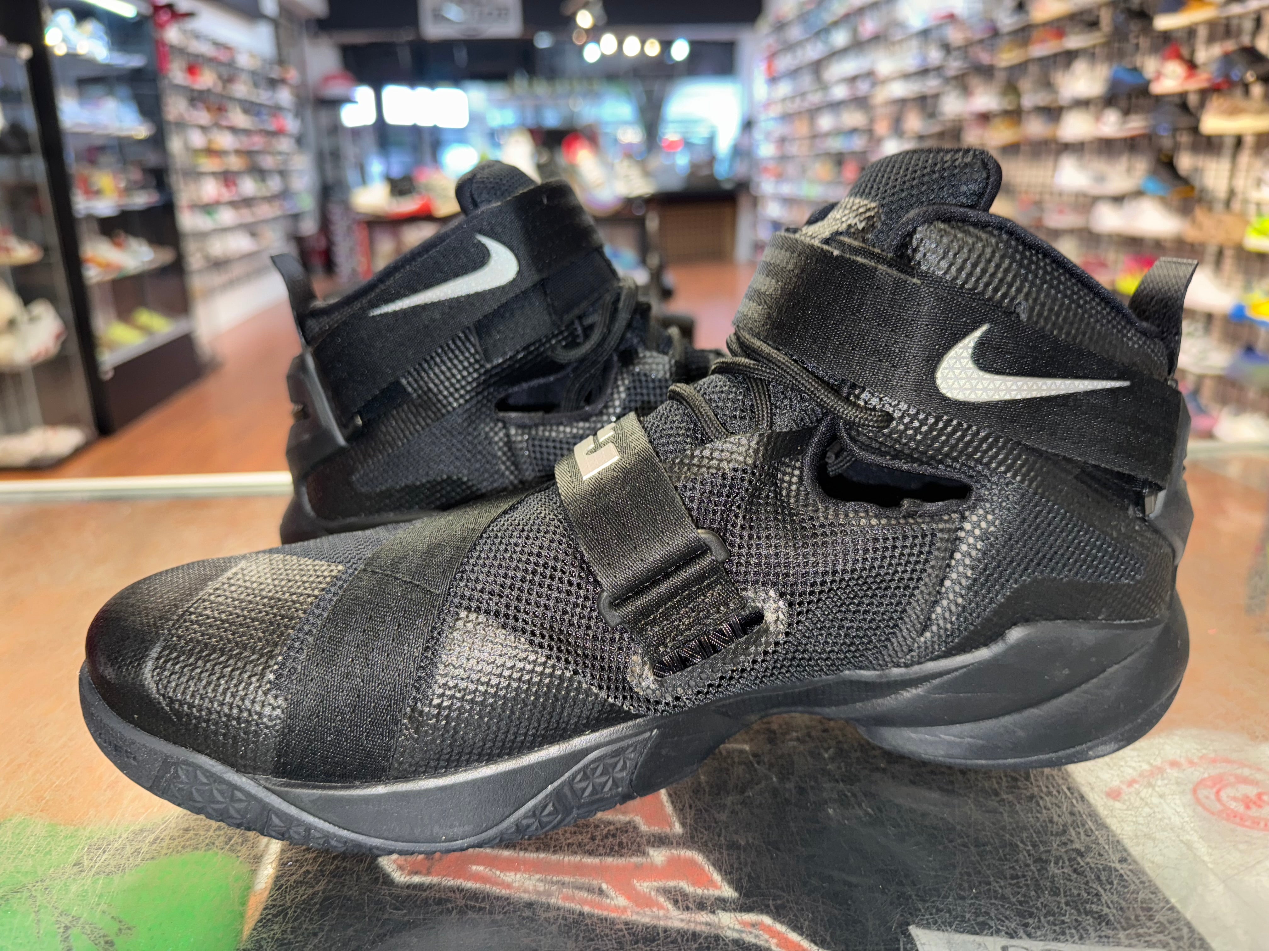 Size 13 Lebron Zoom Soldier 9 "Black"