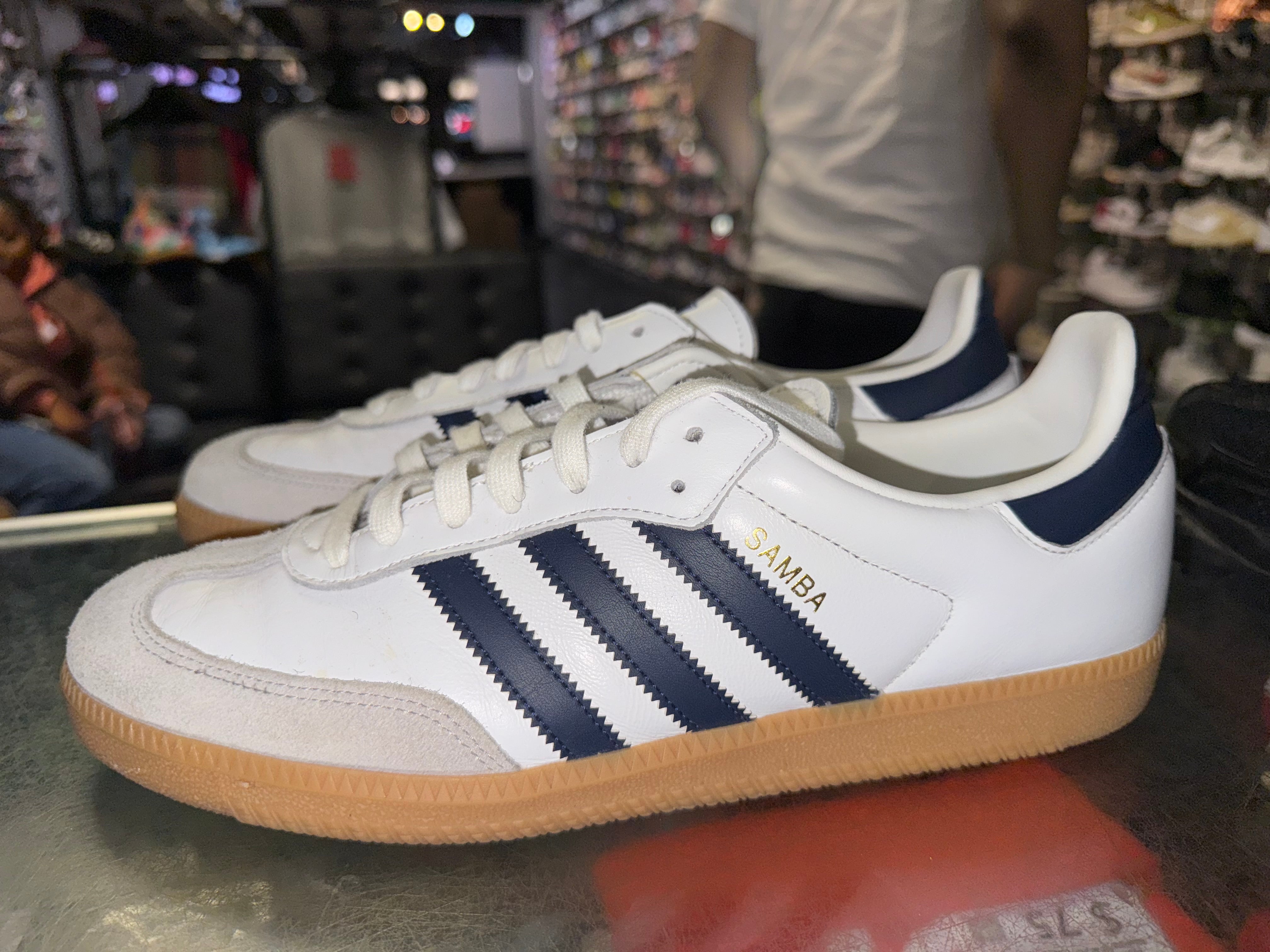 Size 11 Adidas Samba OG "White Night Indigo Gum"