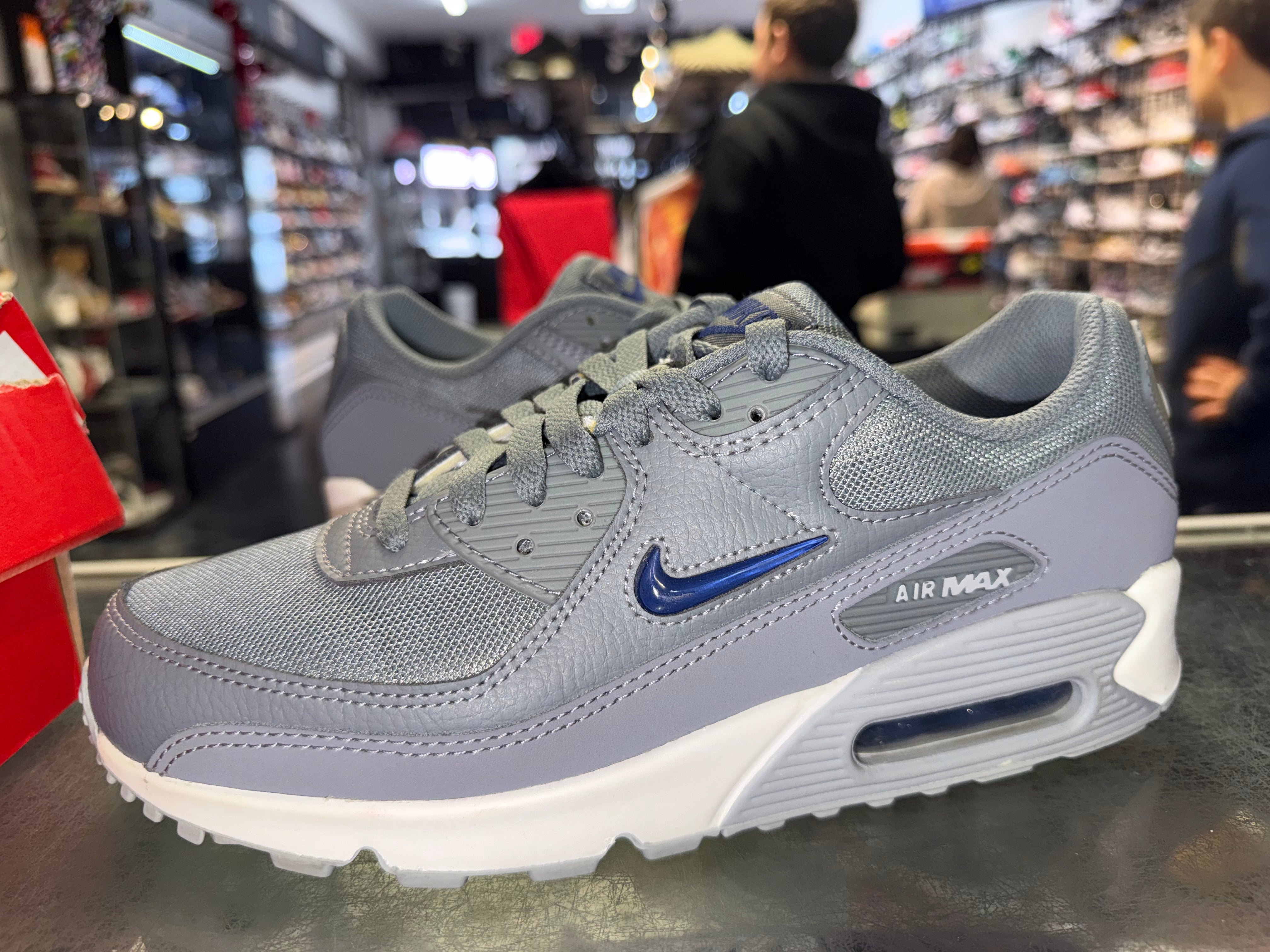 Size 8.5 Air Max 90 Jewel Swoosh “Grey”