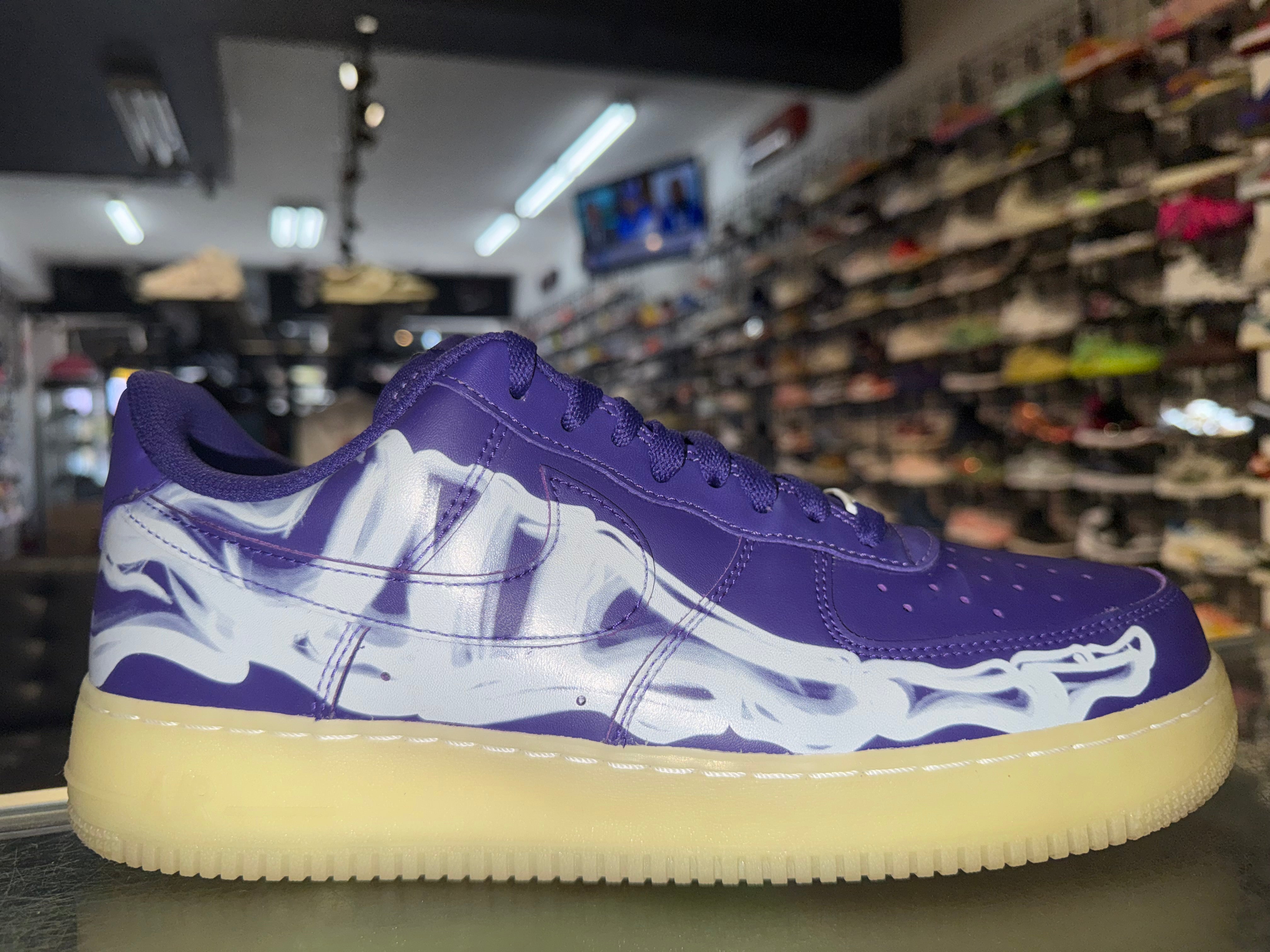 Size 10.5 Air Force 1 Halloween “Purple Skeleton”