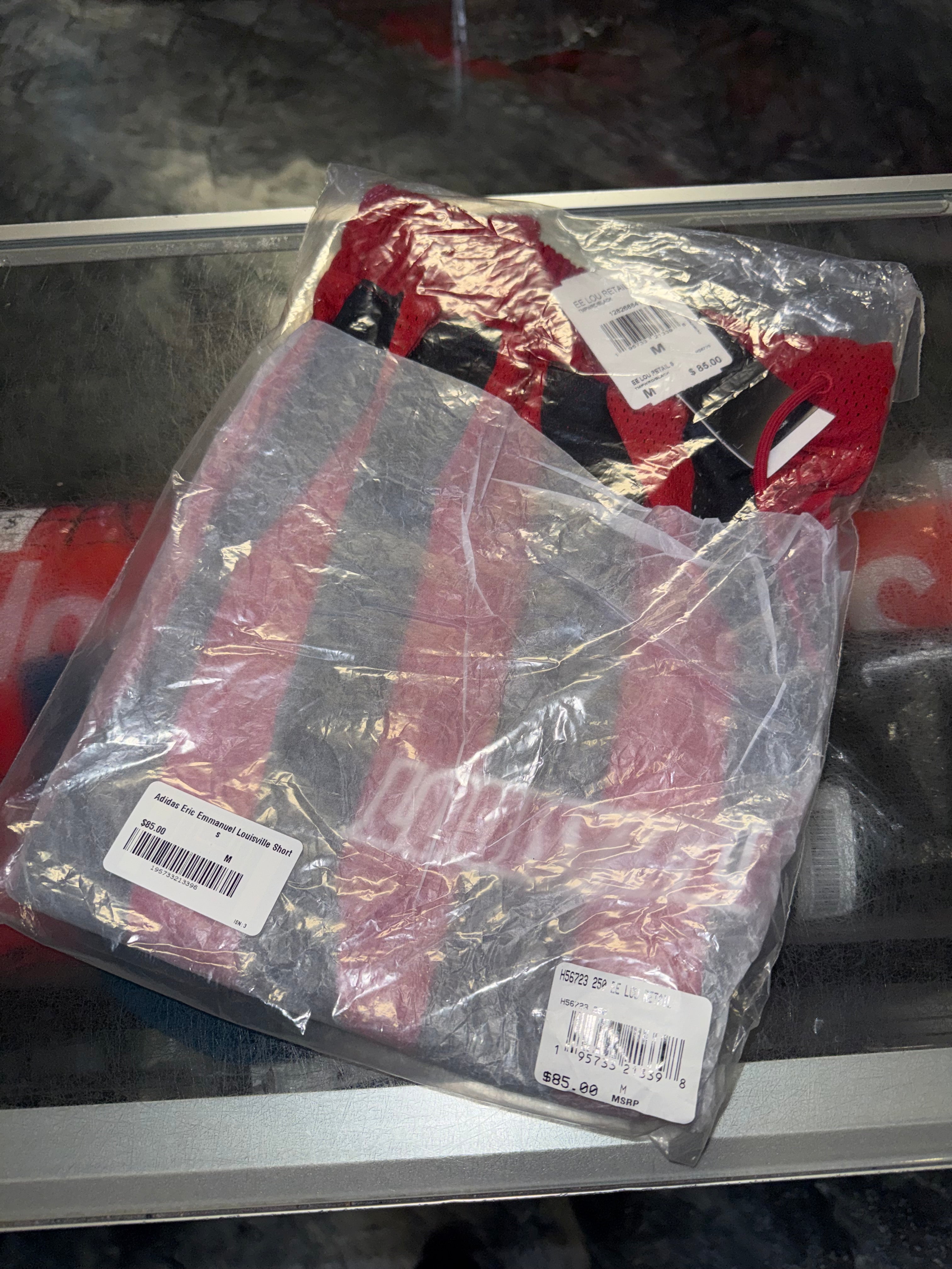 Size M Eric Emanuel x Adidas Louisville EE Shorts “Red” Brand New