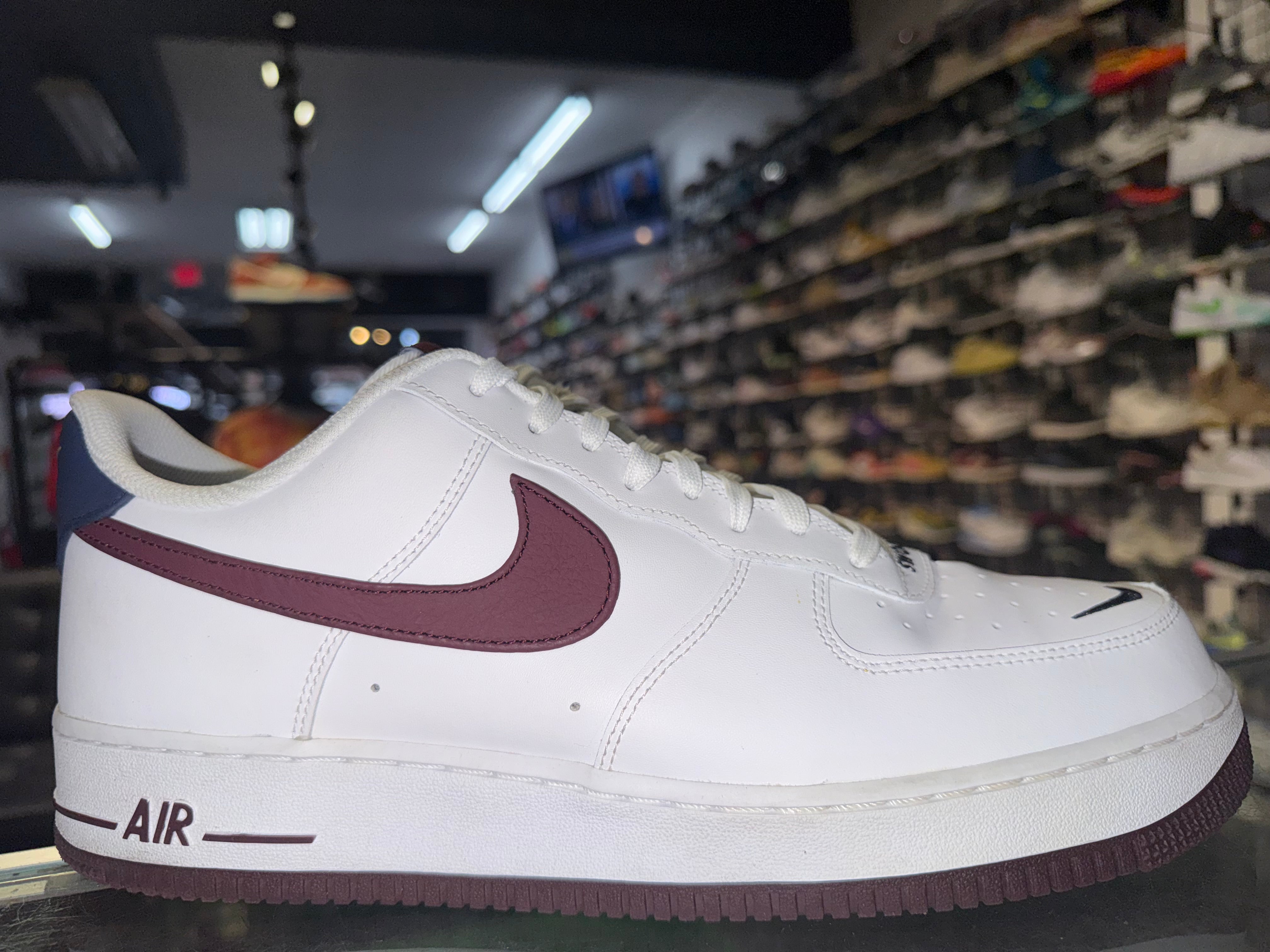 Size 13 Air Force 1 “White Navy/Maroon”