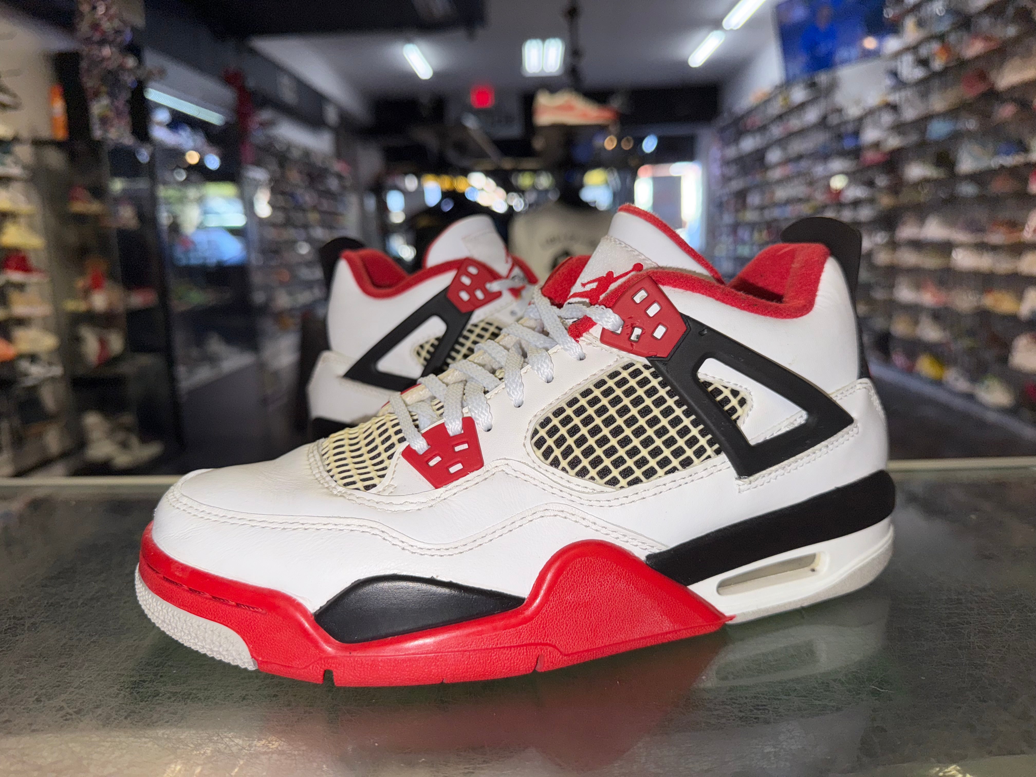 Size 6.5y Air Jordan 4 "Fire Red"