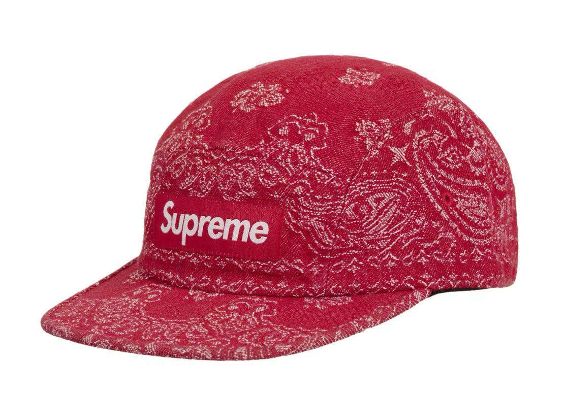 Size OS Supreme Denim Bandana Hat “Red” Brand New