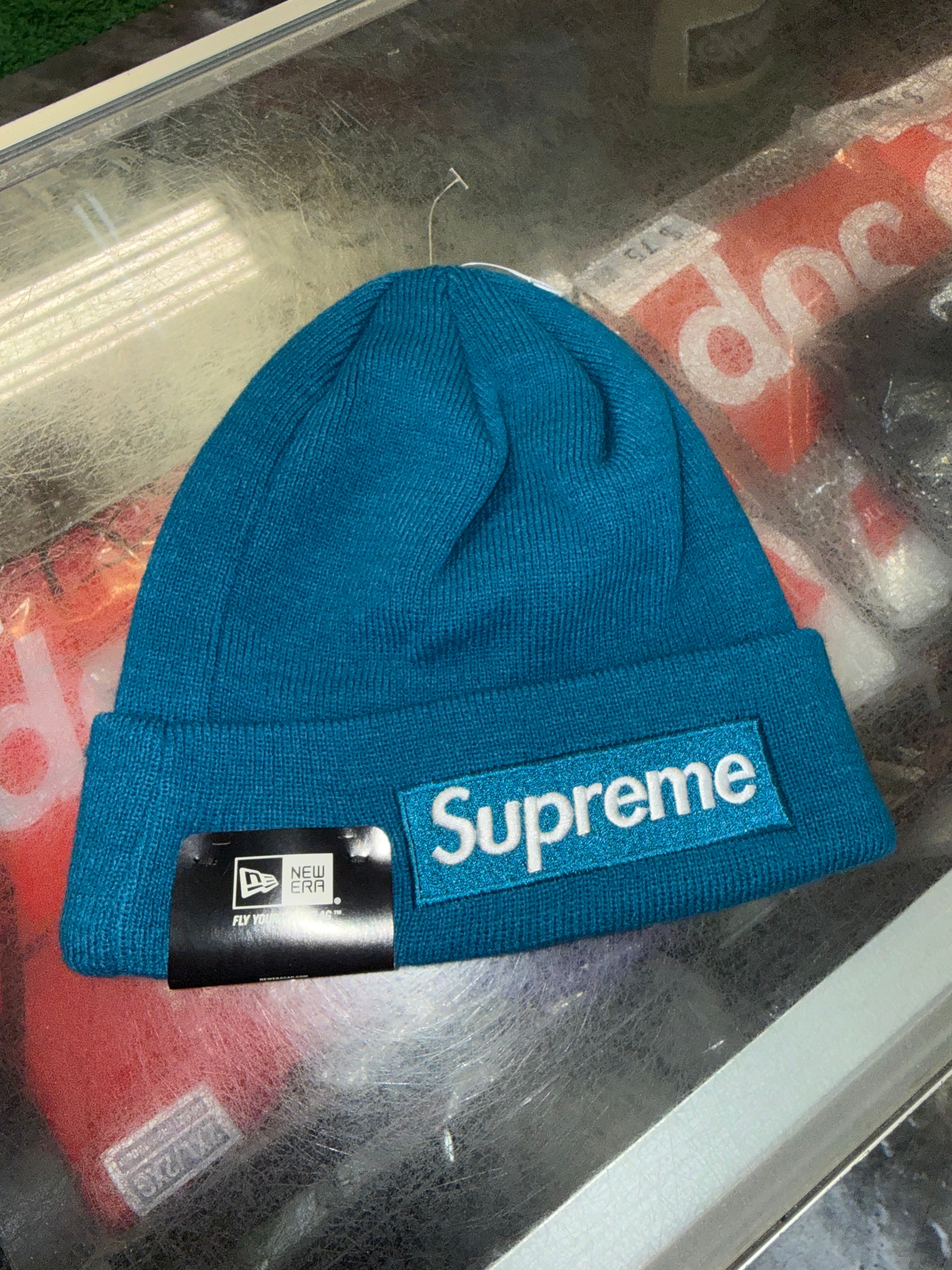Size OS Supreme New Era Beanie (FW23) “Blue” Brand New – Direct Kicks
