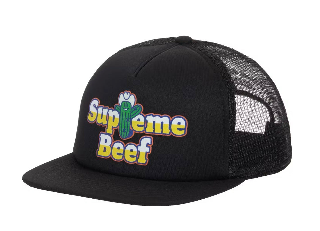 Size OS Supreme Beef Trucker Hat “Black”