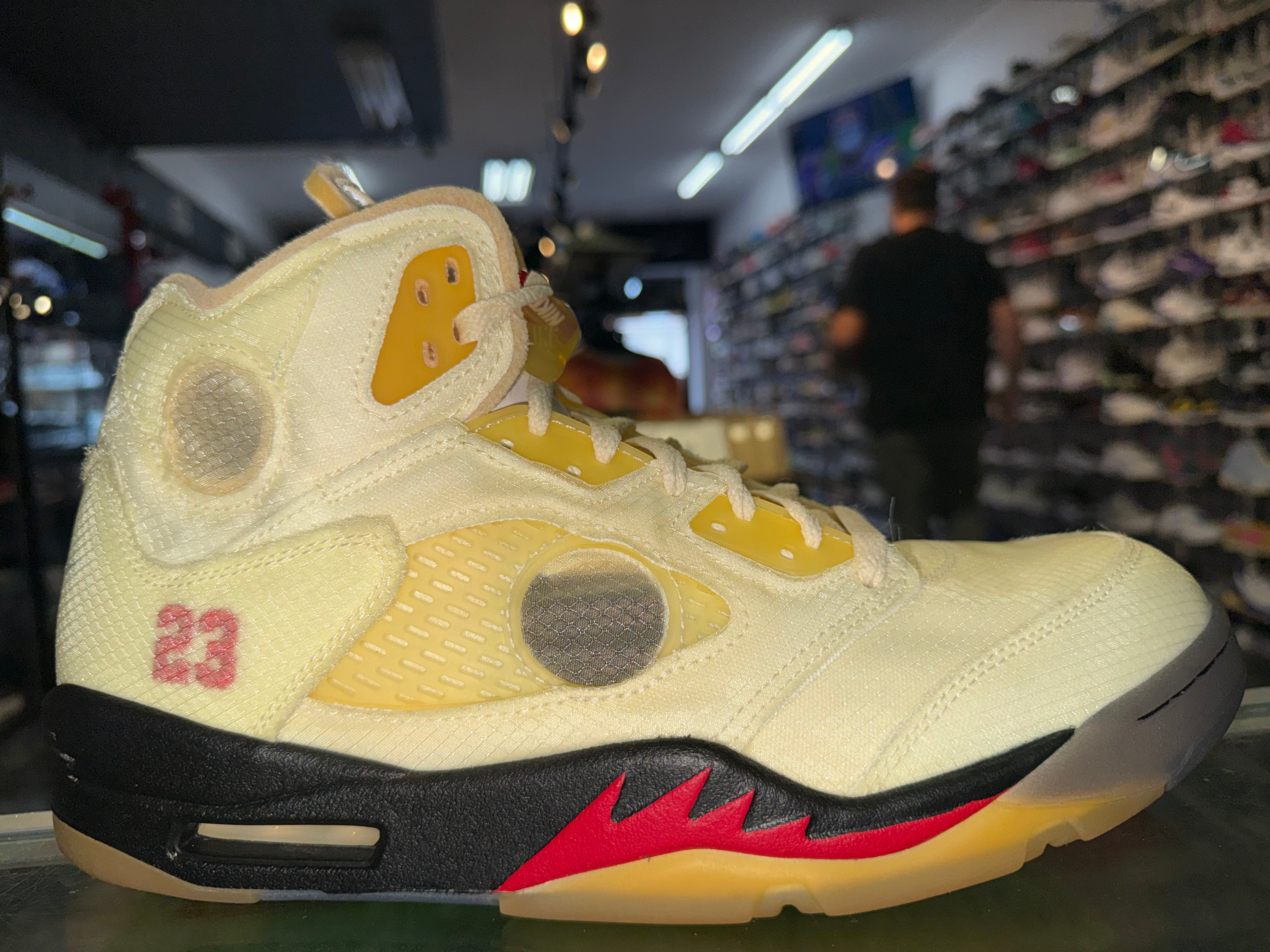 Size 11 Air Jordan 5 Off White "Sail"