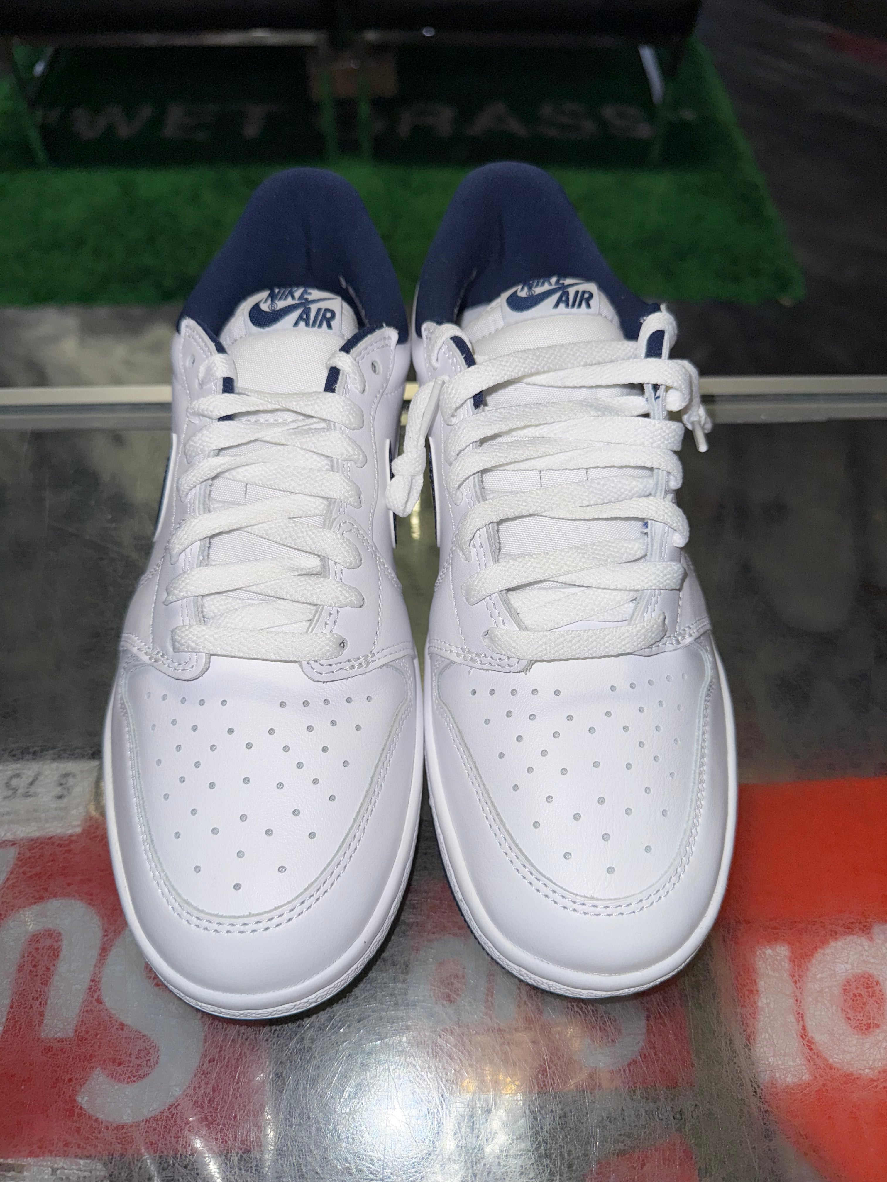 Size 9 Air Jordan 1 Low '85 "Metallic Blue" Brand New