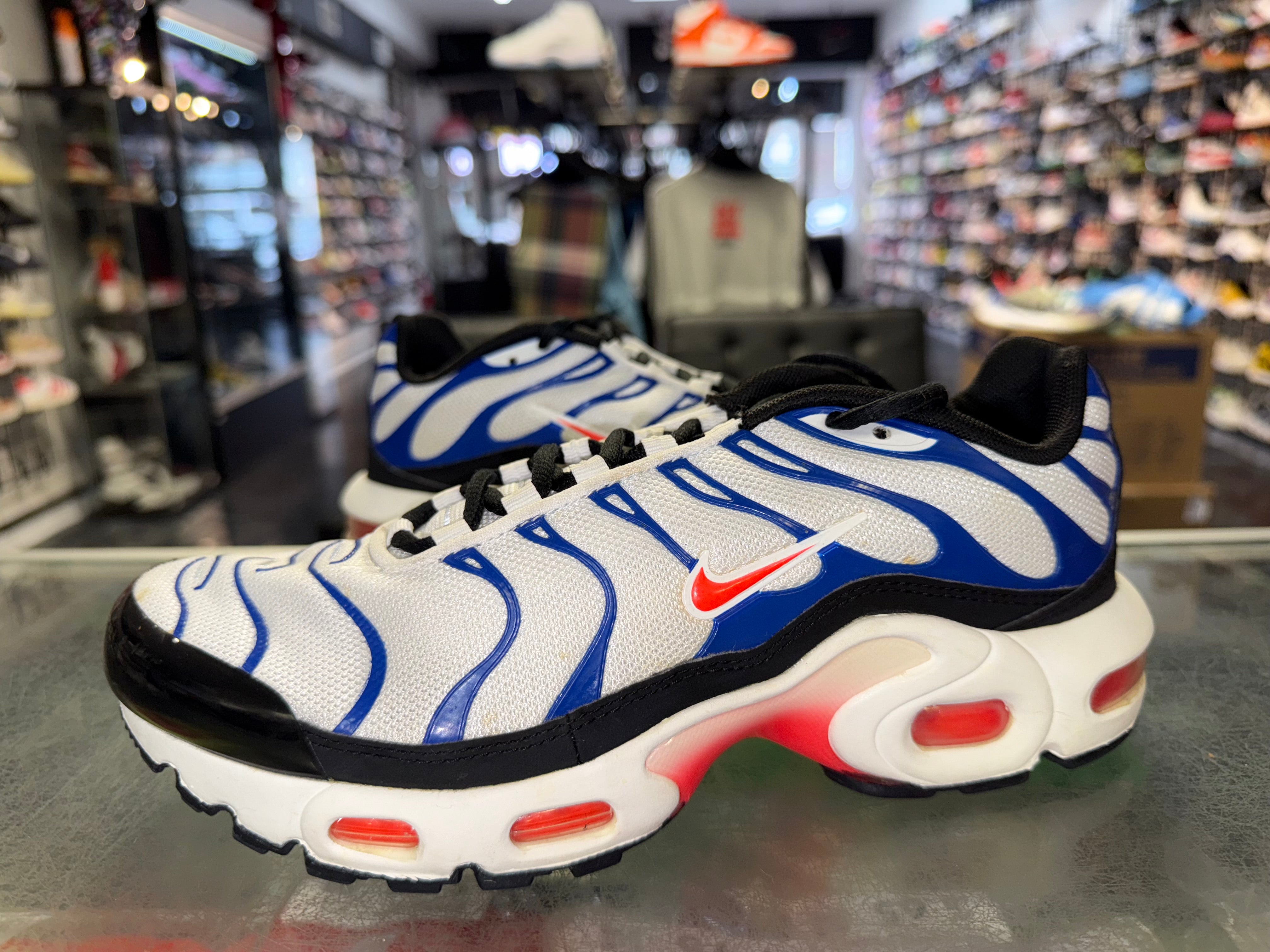 Size 6.5y Air Max Plus "White Game Royal"