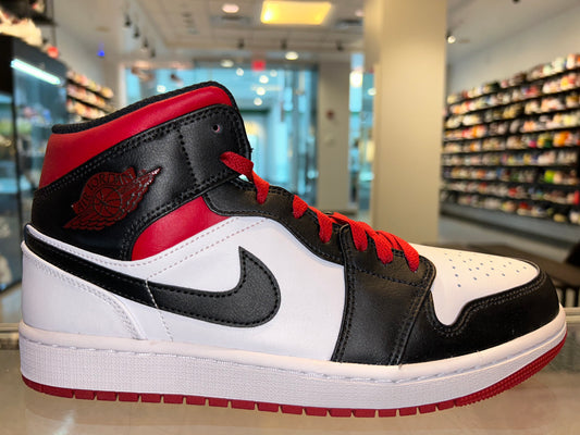 Size 9.5 Air Jordan 1 Mid “Gym Red Black Toe” Brand New