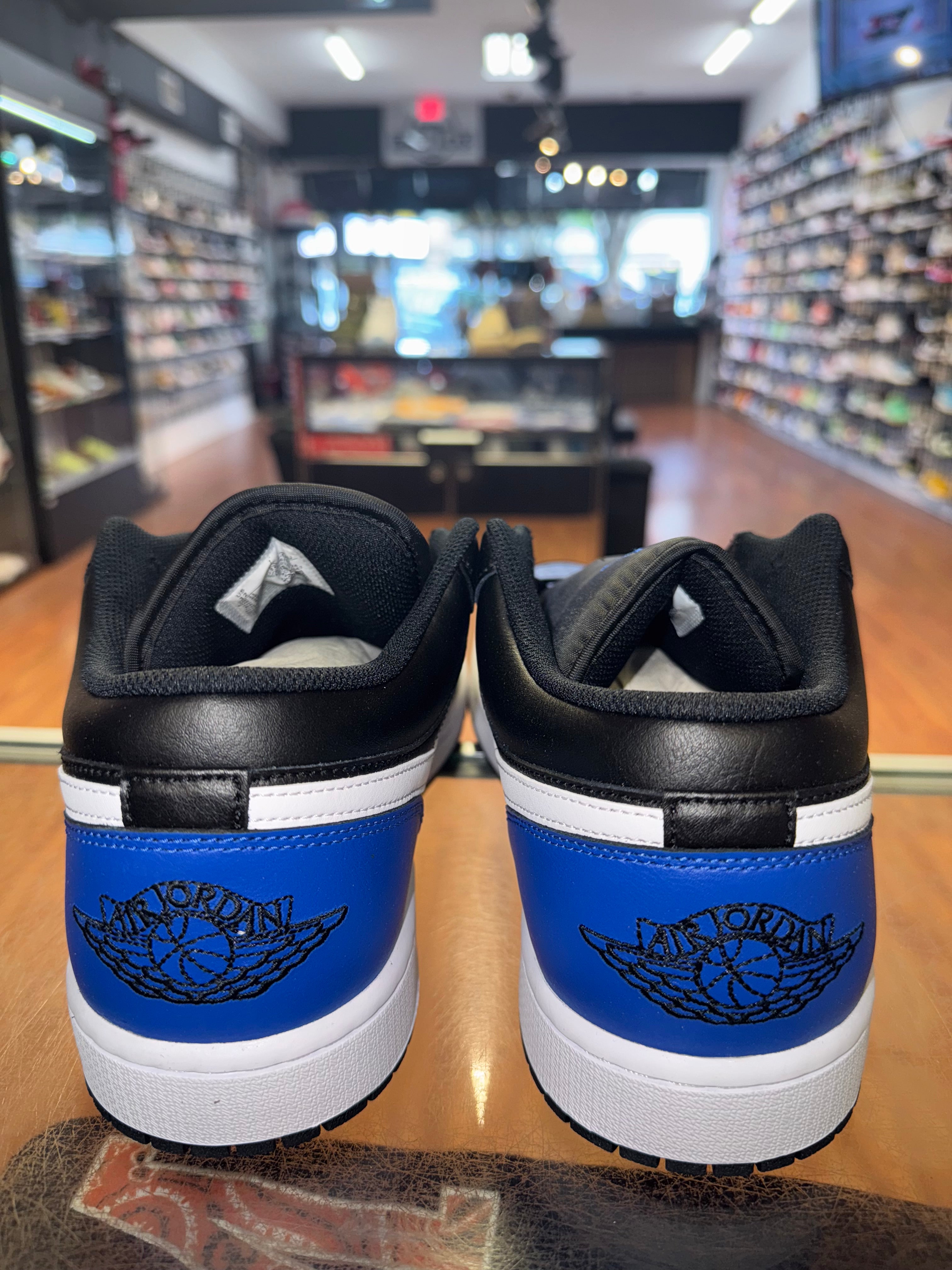 Size 9 Air Jordan 1 Low "Black Royal Toe" Brand New