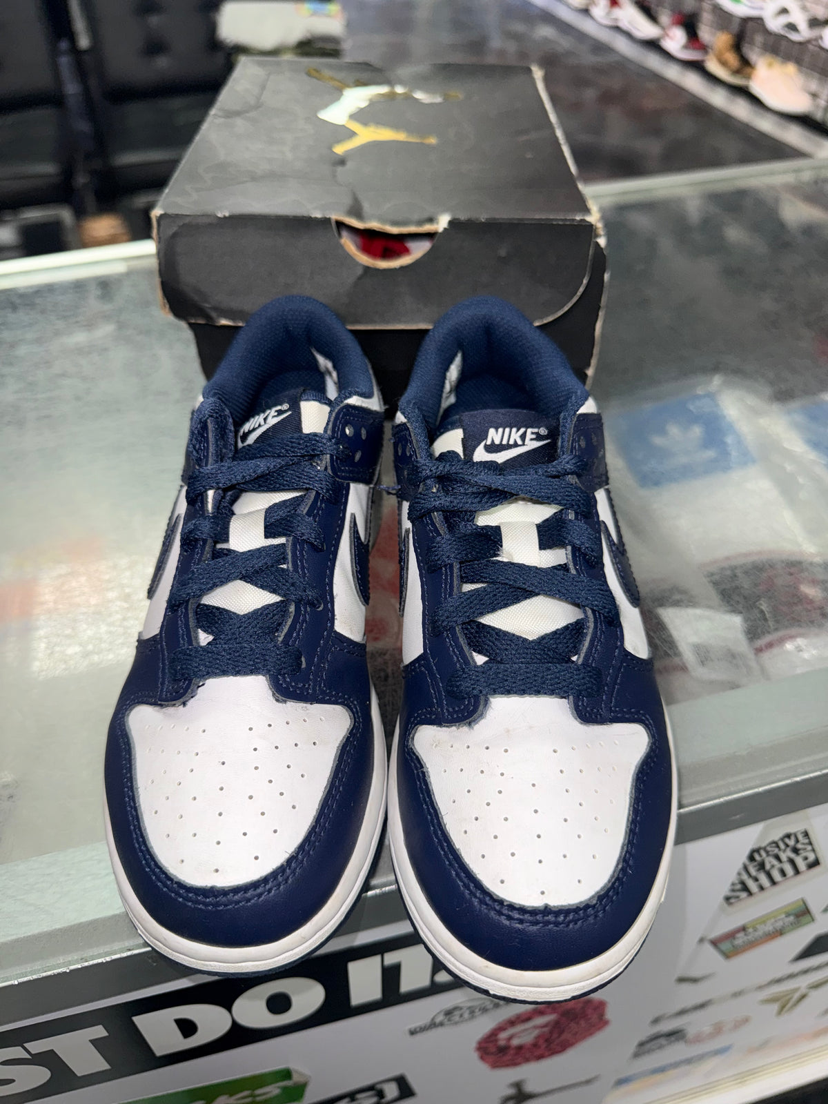 Nike Dunk Low Midnight Navy PS sneaker, pre-owned, size 1Y – view 3