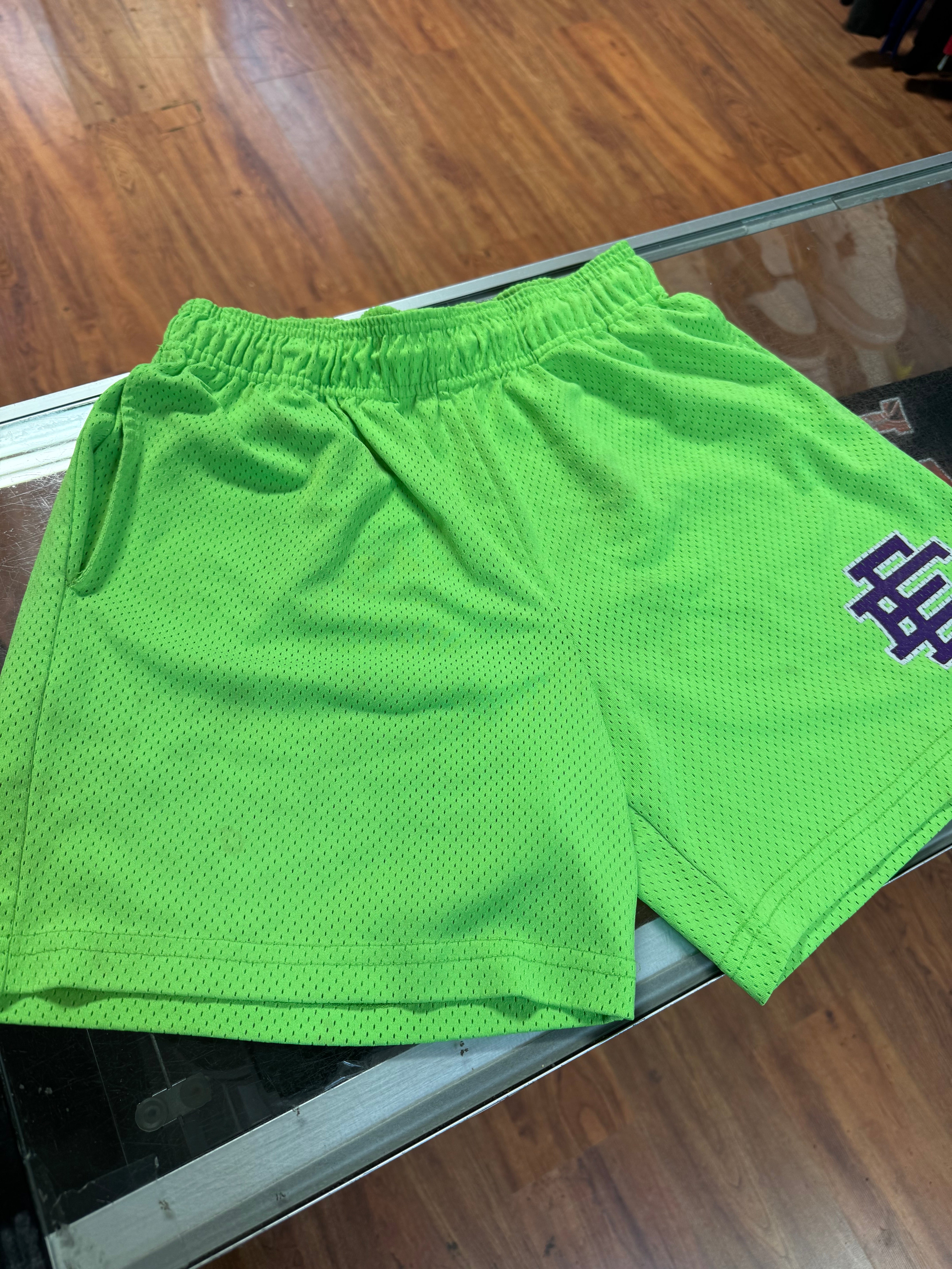 Size M Eric Emanuel EE Shorts “Lime Purple”