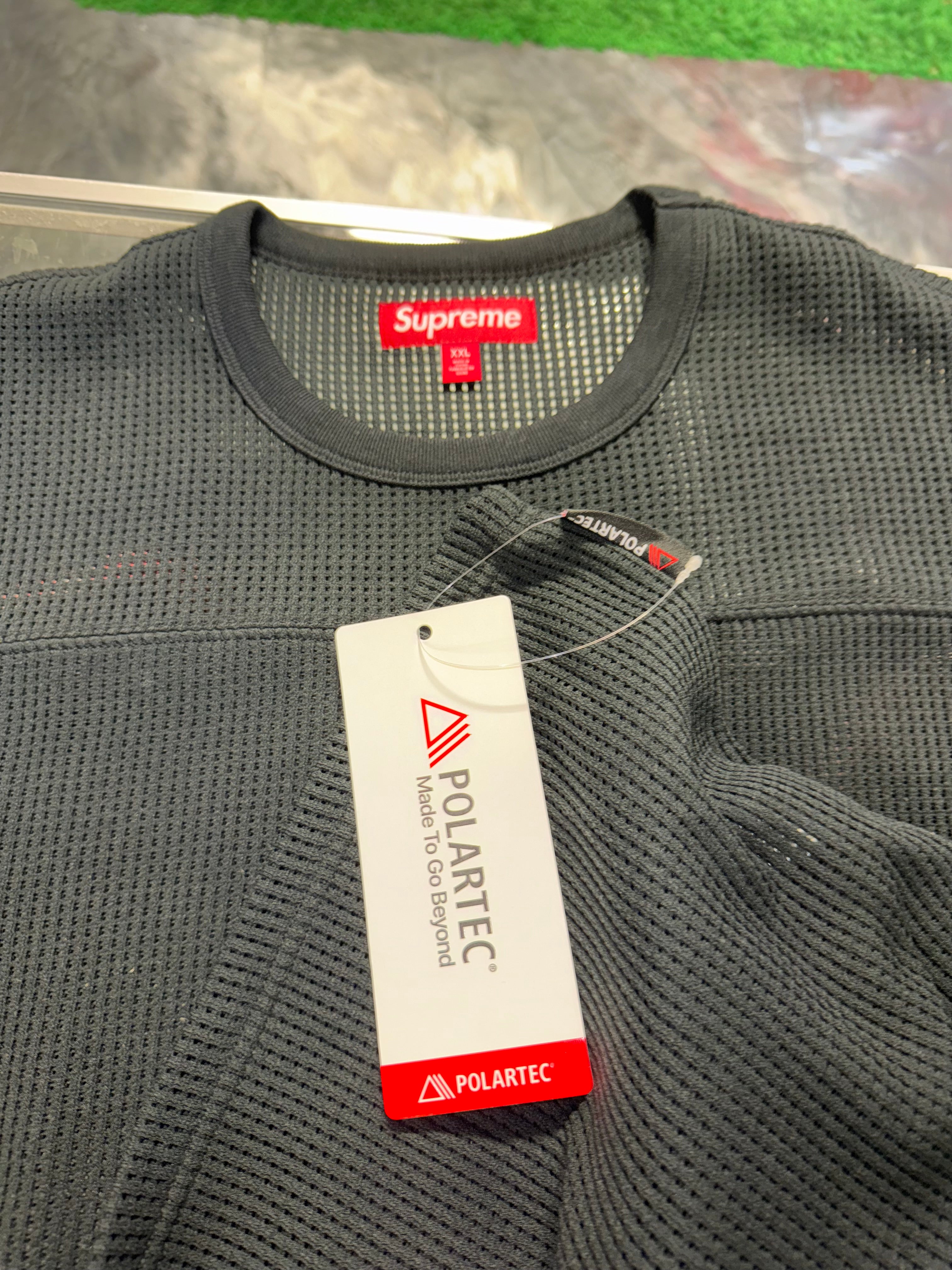 Size XXL Supreme Polartec Mesh Football LS Top “Black” Brand New