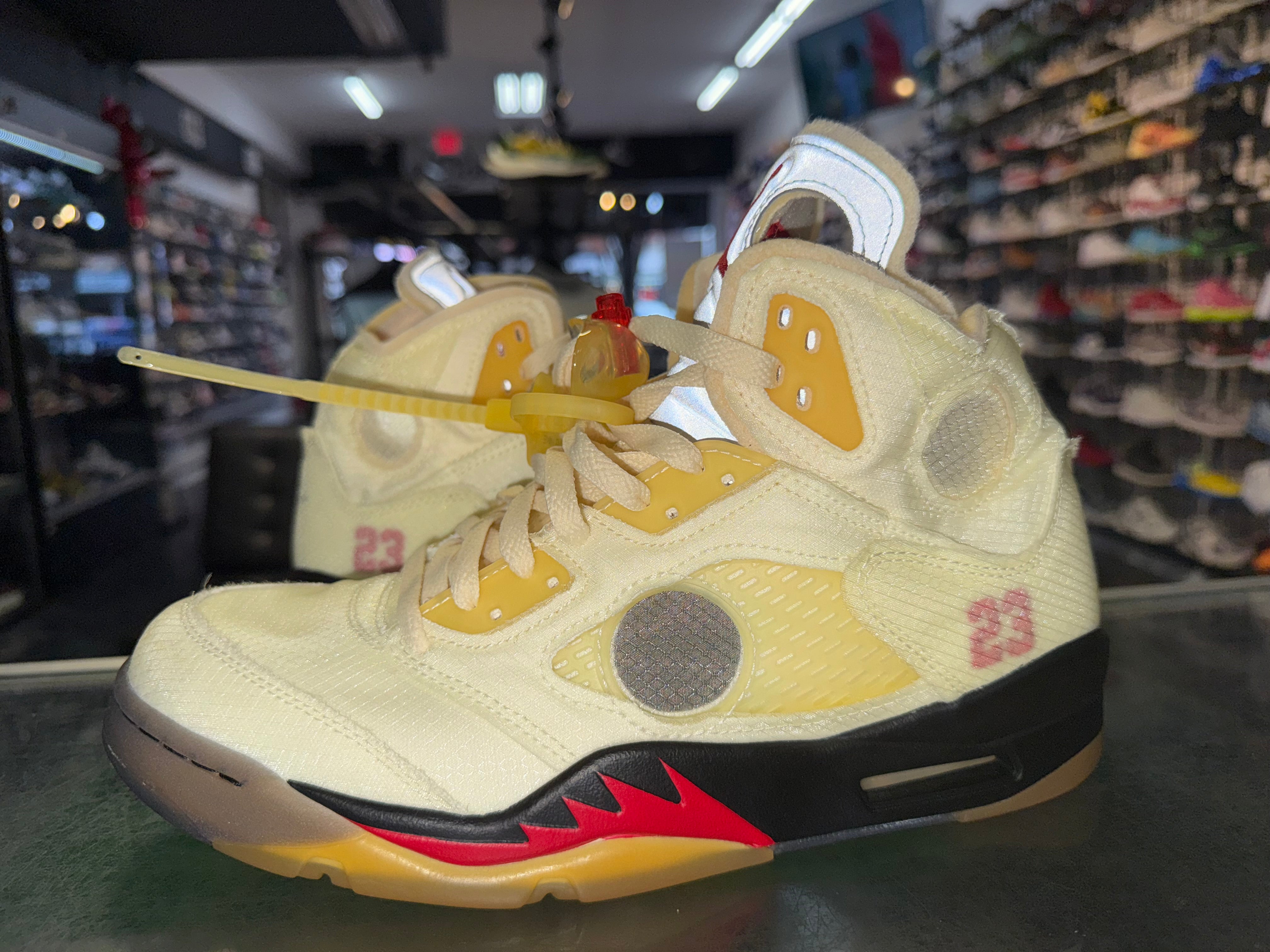 Size 9 Air Jordan 5 Off-White "Sail"