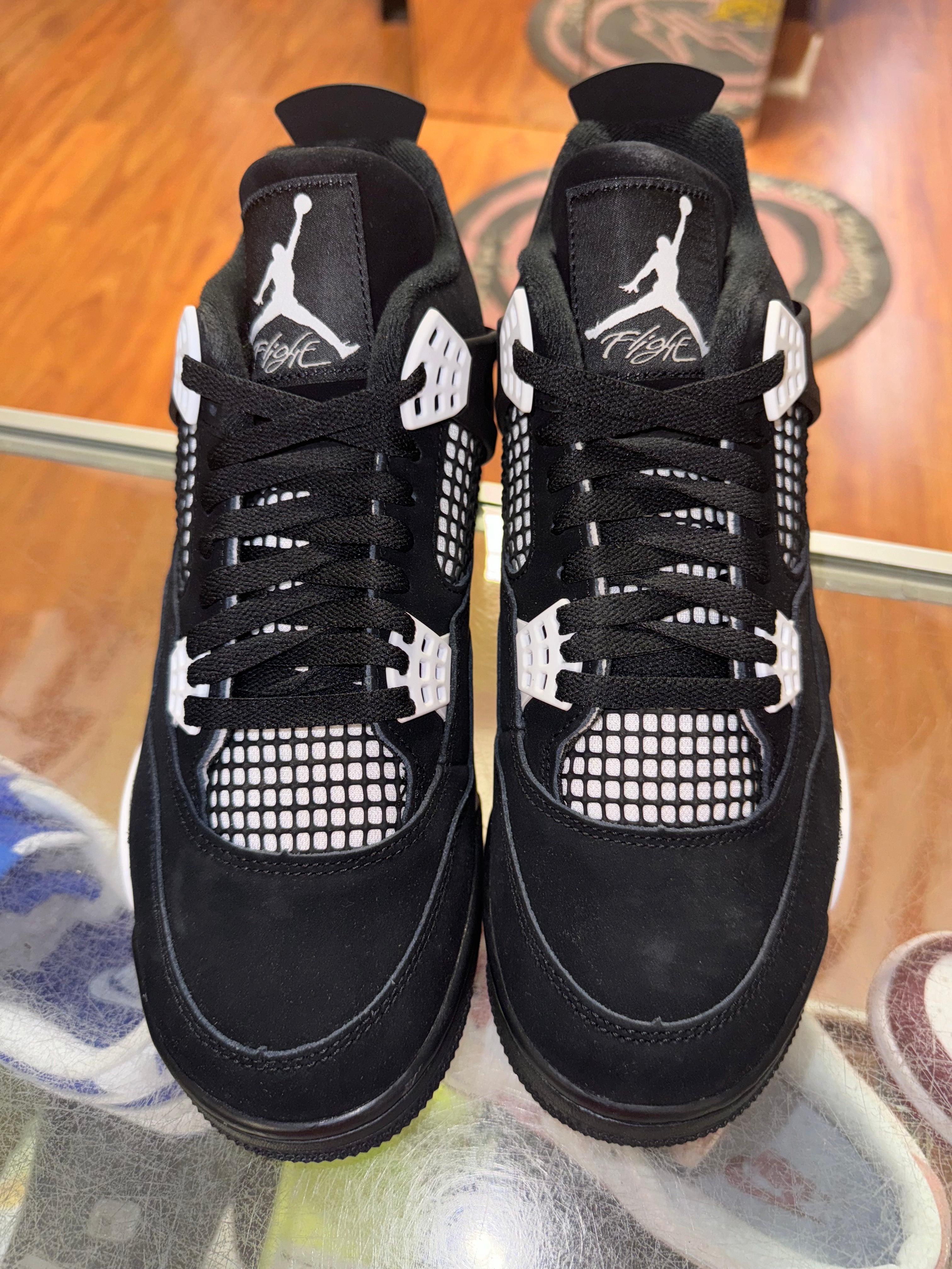 Size 10 Air Jordan 4 "White Thunder" Brand New