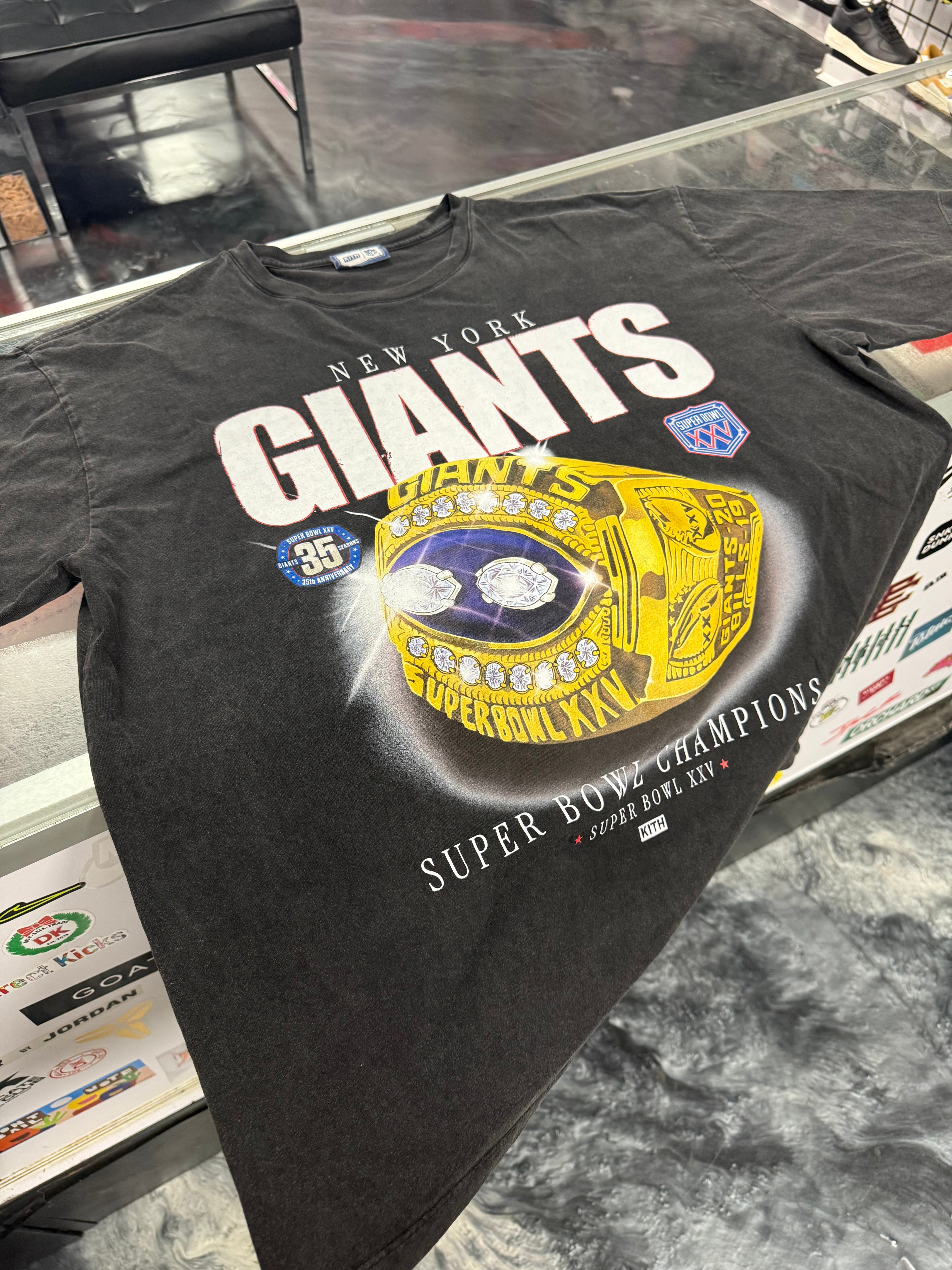 Size M Kith x NFL NY Giants Ring Tee “Black”