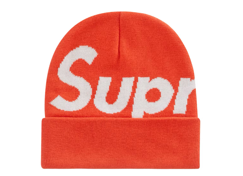 Size OS Supreme Big Logo Beanie (FW22) “Orange” Brand New
