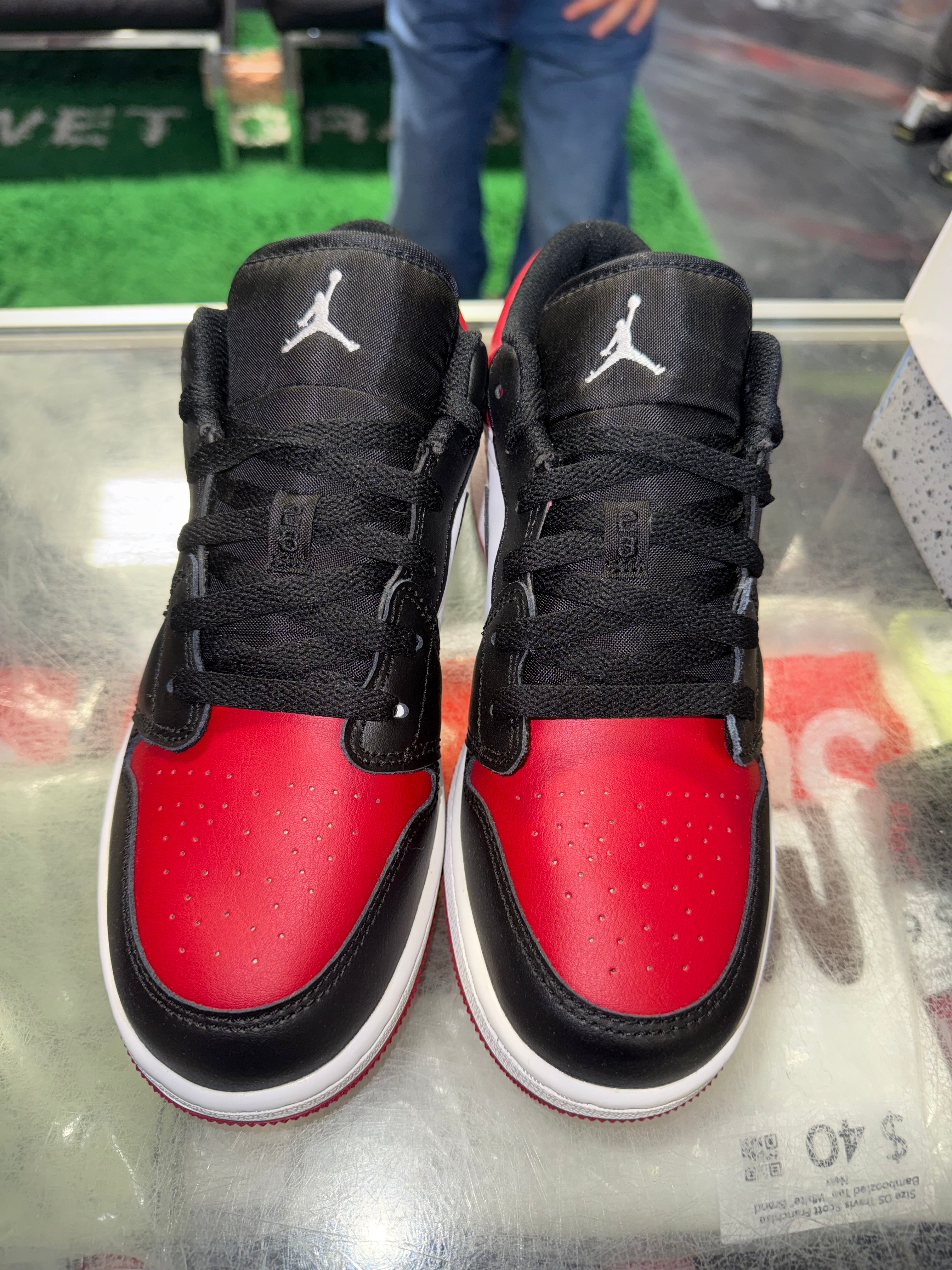 Size 6.5y Air Jordan 1 Low "Bred Toe" Brand New