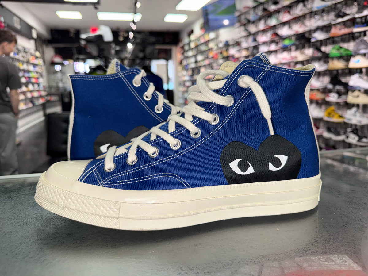 Size 9 Converse All Star Hi Comme De Garçon “Blue Heart”