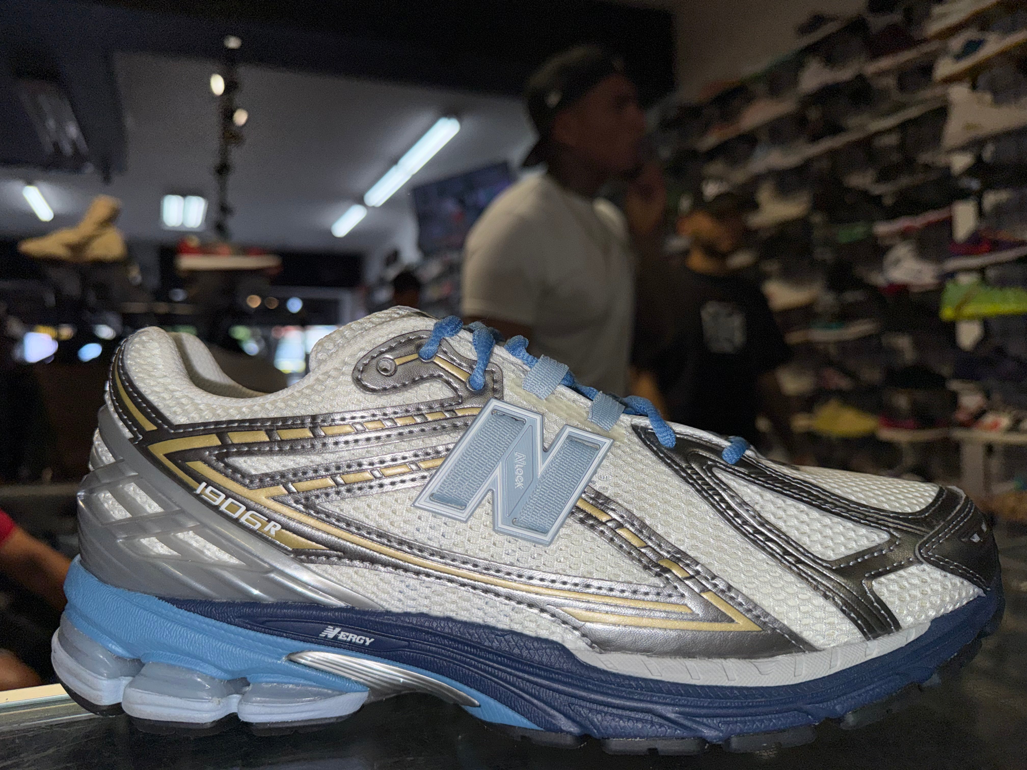 Size 11 New Balance 1906R “Silver/Blue”