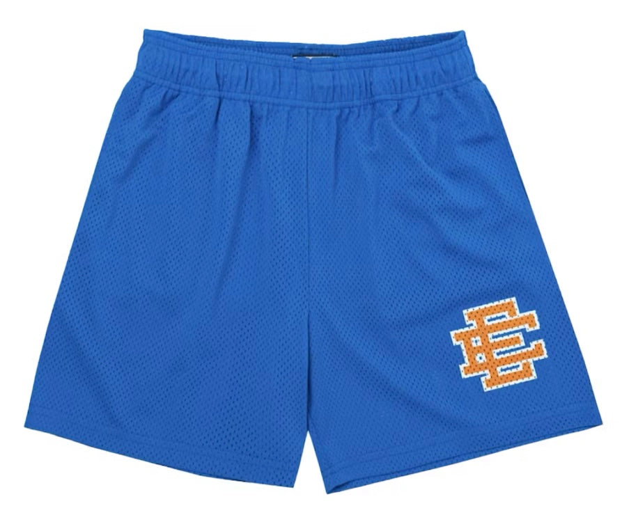 Size M Eric Emanuel EE Shorts “Blue/Orange” Brand New