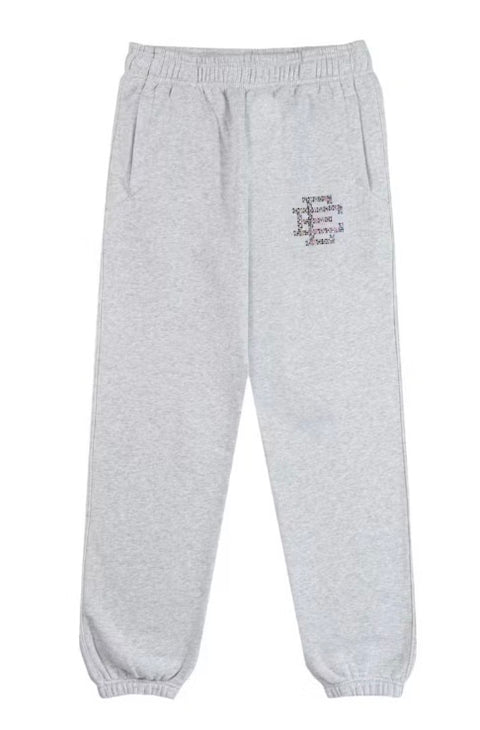 Size M Eric Emanuel x Swarovski EE Sweatpants “Grey/Multicolor” Brand New