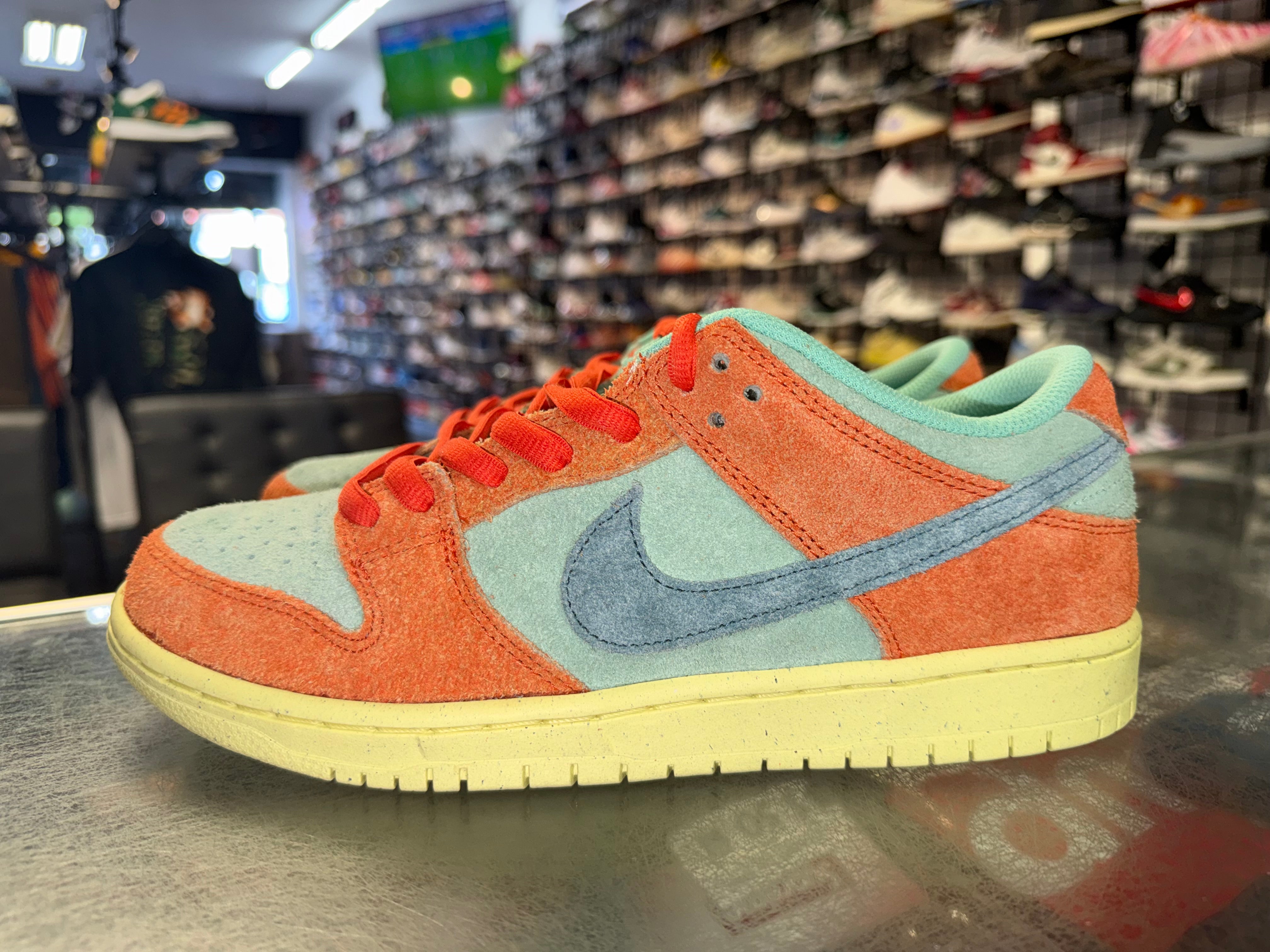 Size 8.5 Dunk Low SB "Orange Emerald Rise" Worn 1x