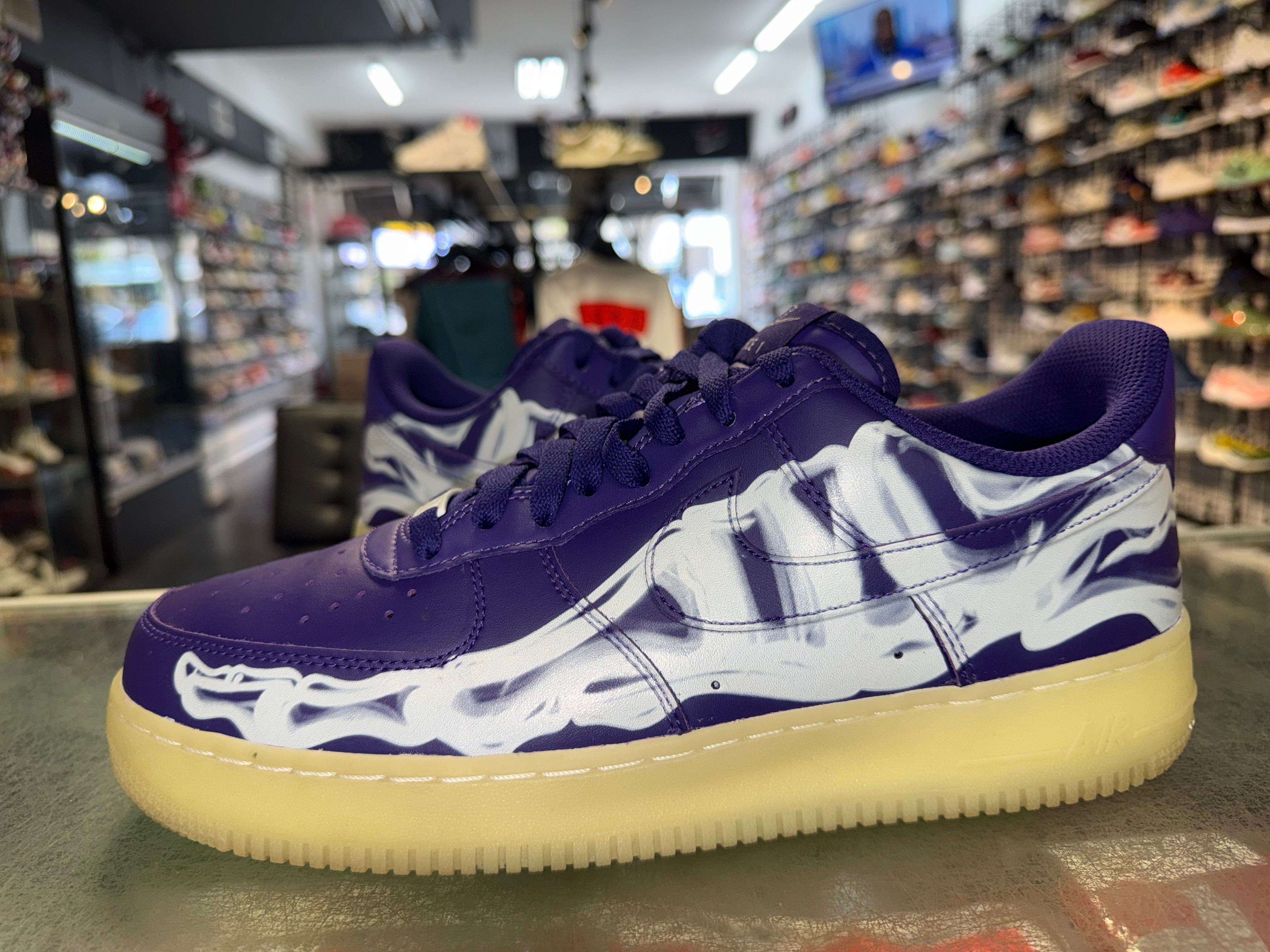 Size 10.5 Air Force 1 Halloween “Purple Skeleton”
