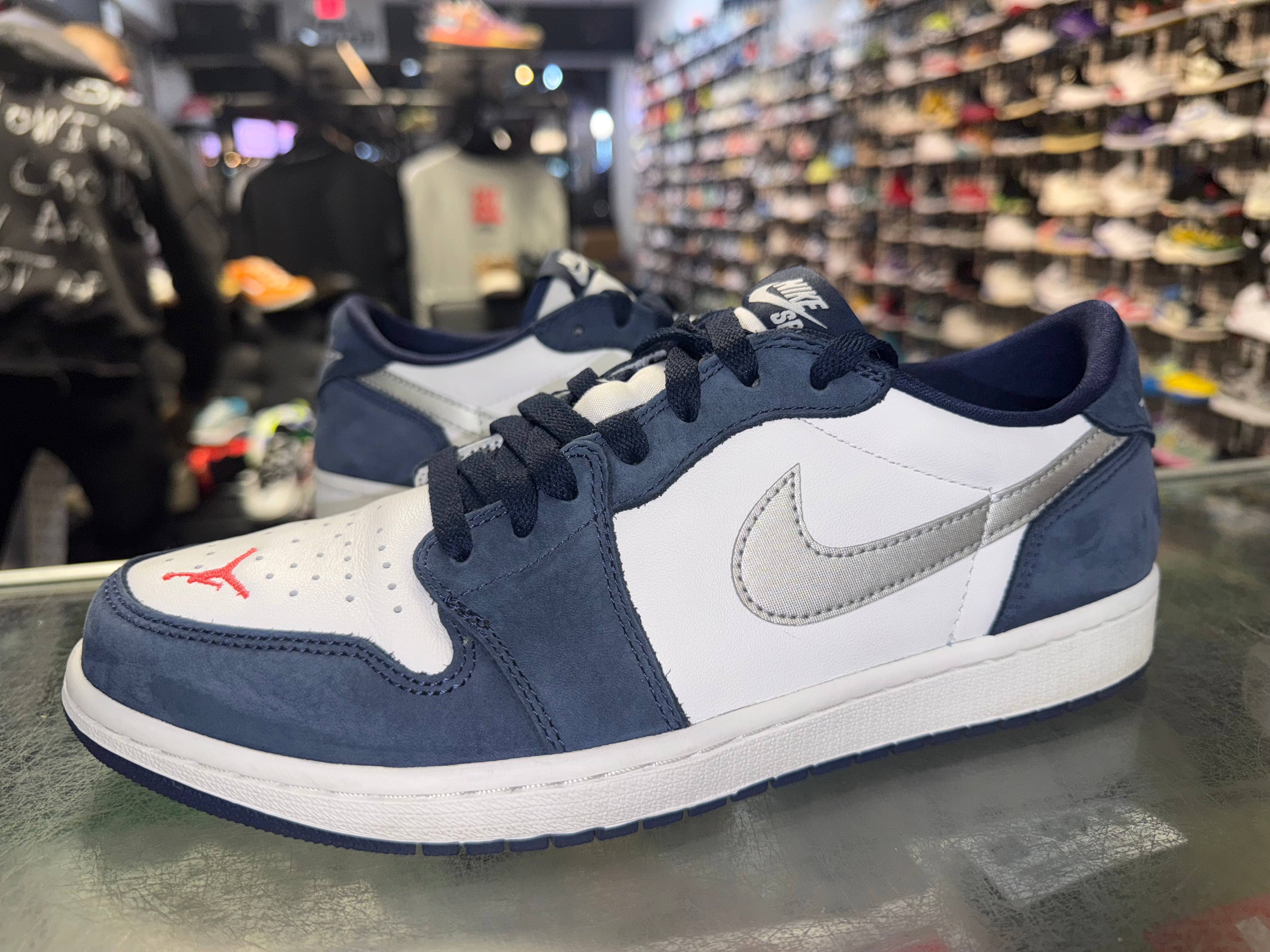 Size 9.5 Air Jordan 1 Low SB x Eric Koston "Midnight Navy"