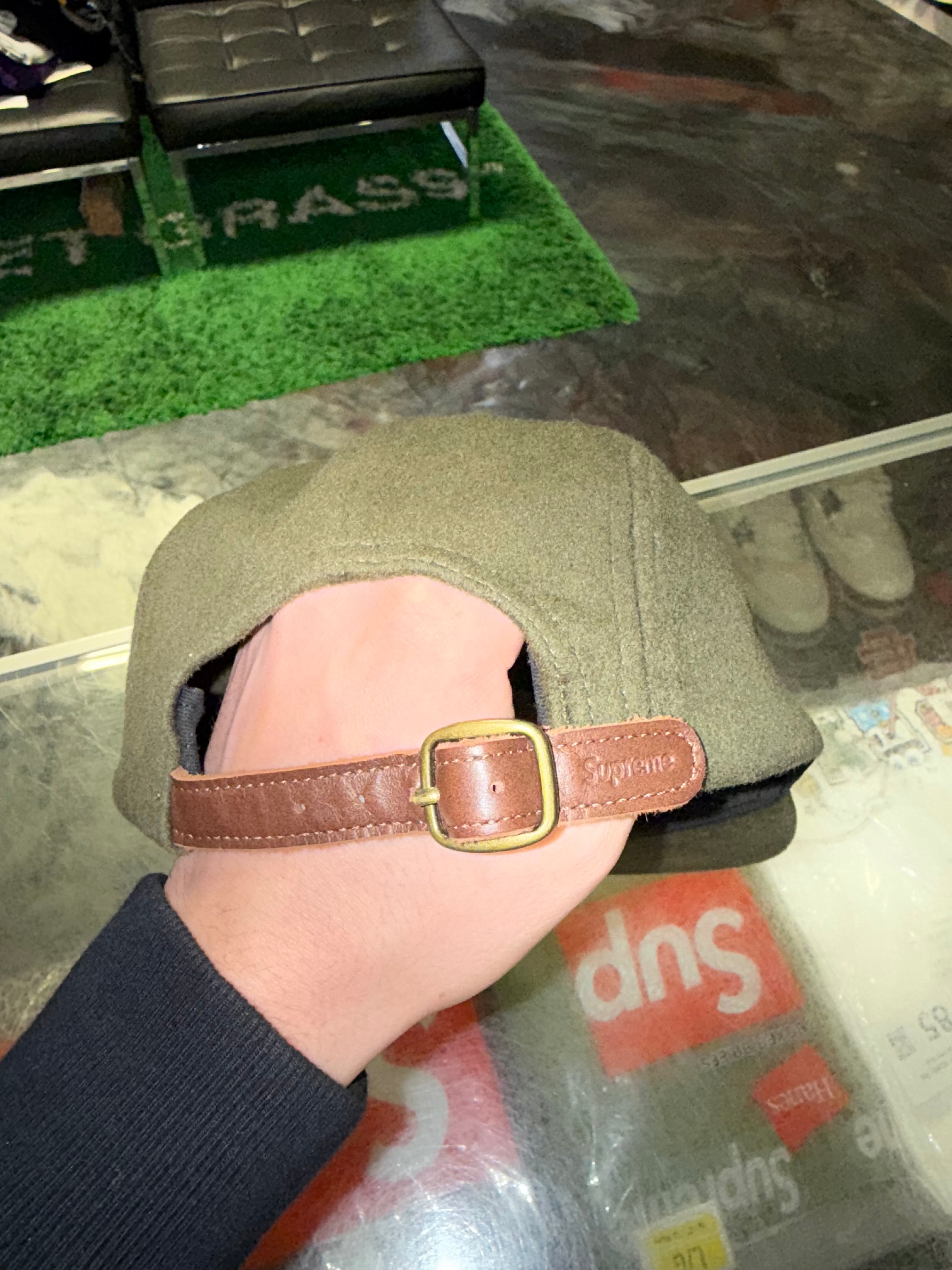 Size OS Supreme Wool Camp Hat “Olive”