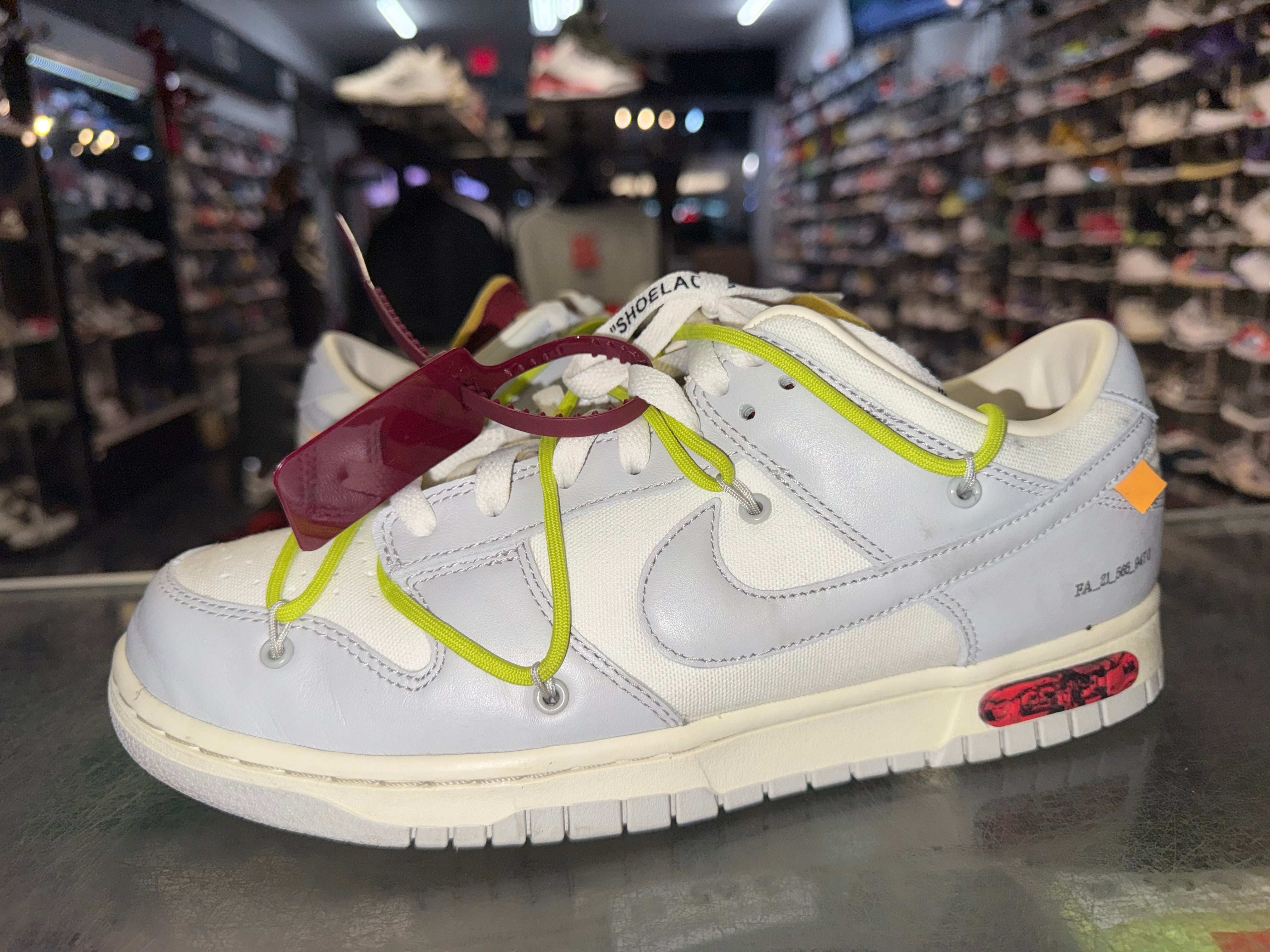 Size 10 Dunk Low Off White "Lot 8"