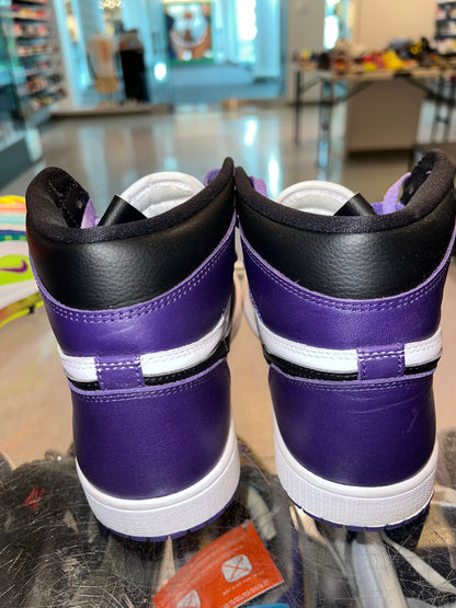 Size 9 Air Jordan 1 "Court Purple" (Mall)