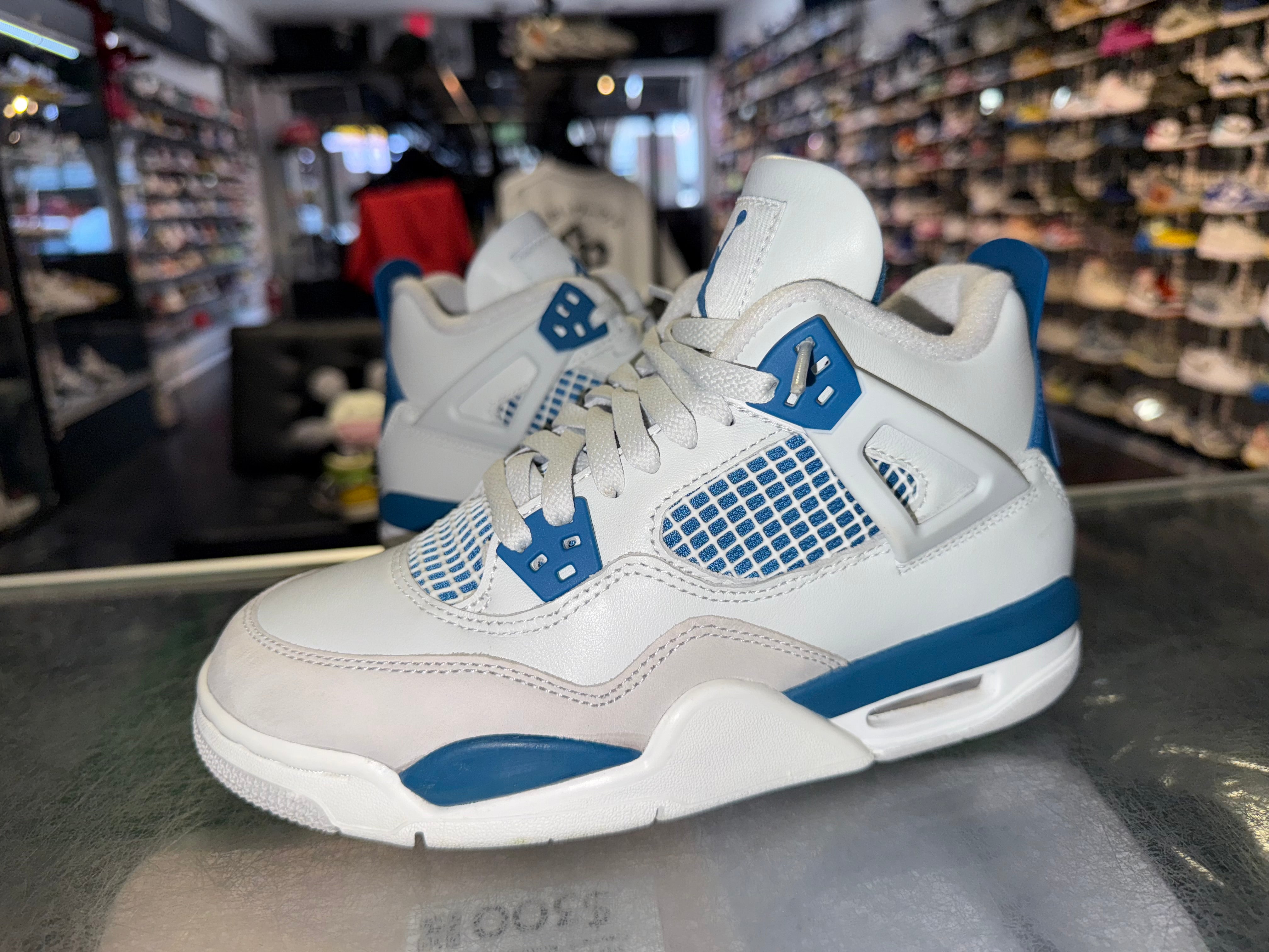 Size 5y Air Jordan 4 “Military Blue”