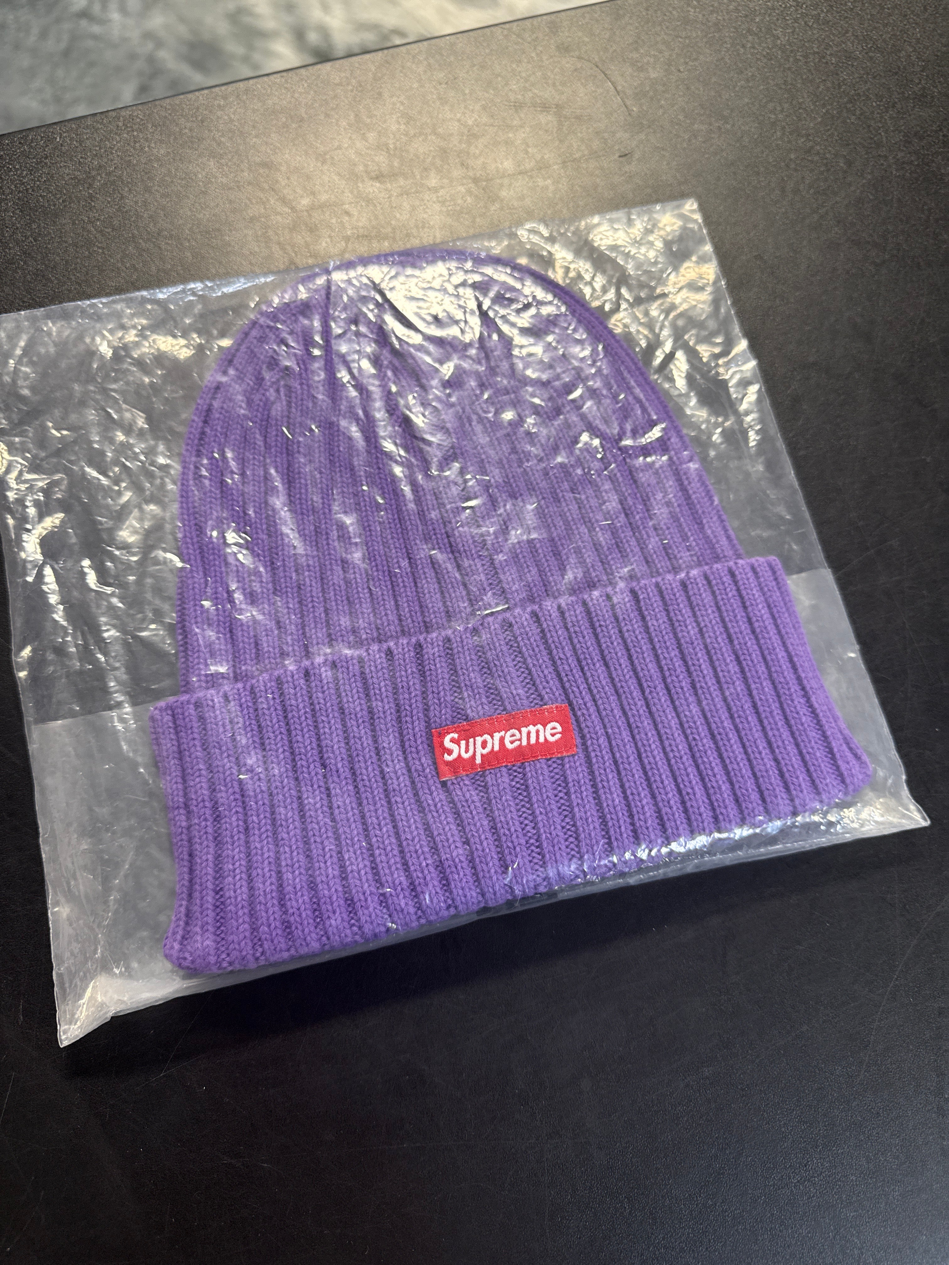Size OS Supreme Overdyed Beanie (SS19) “Purple” Brand New