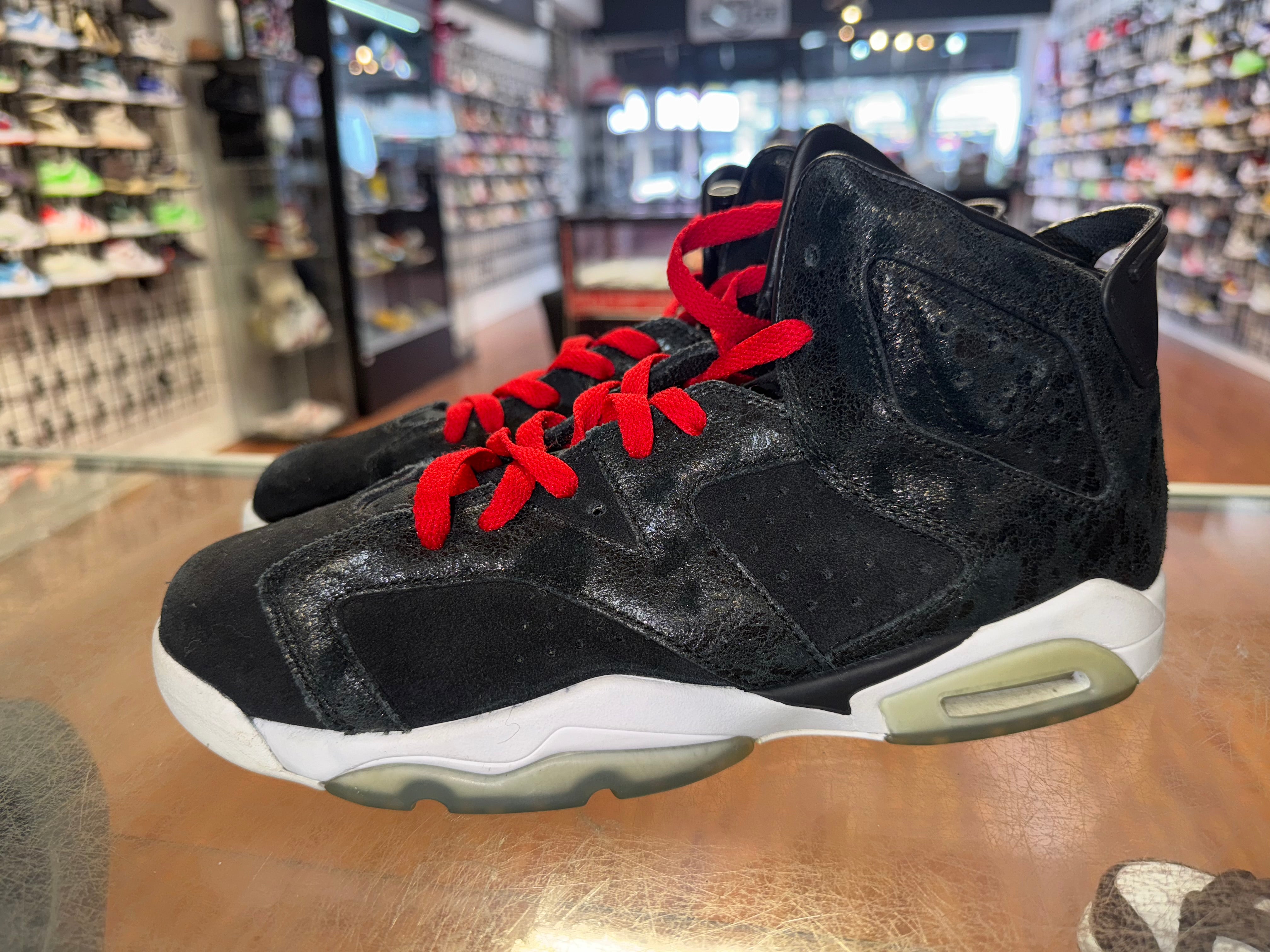 Size 8.5 Air Jordan 6 "Heiress Black Suede"