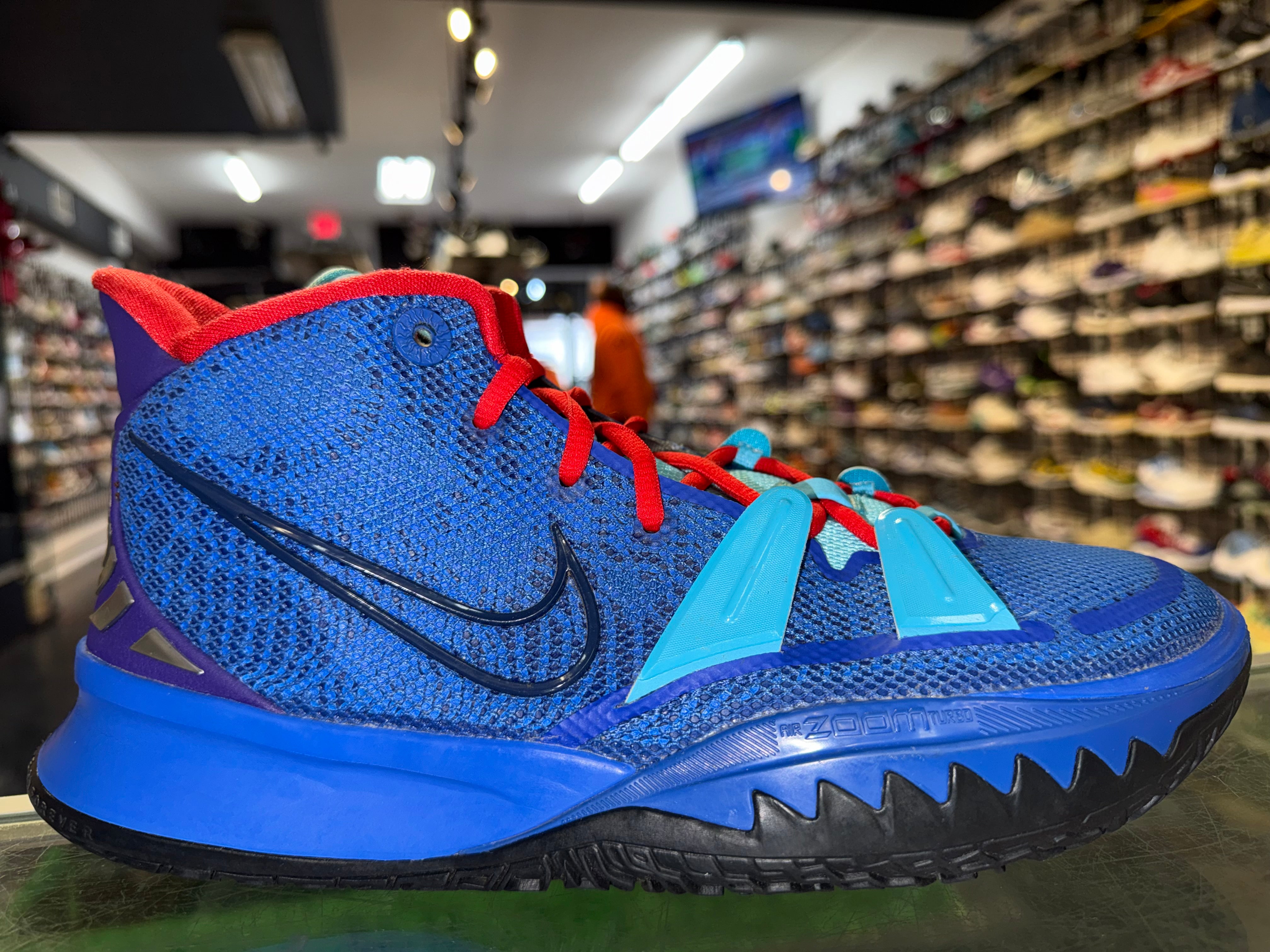 Size 9 Kyrie 7 Nike ID "Blue Red"