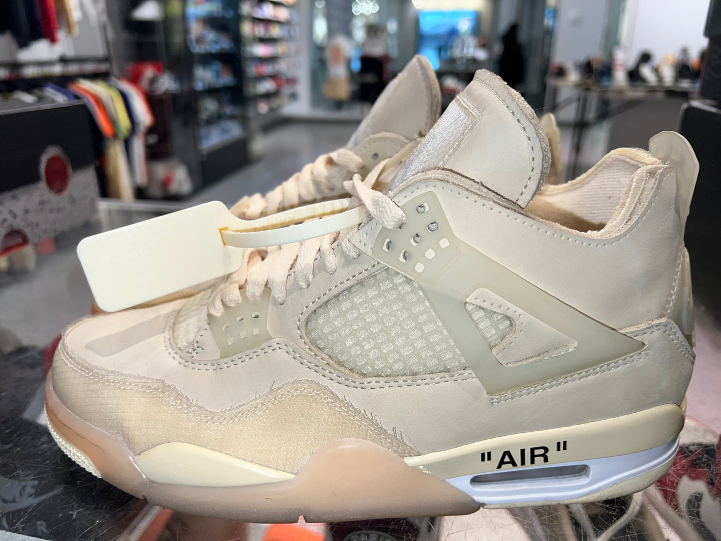 Size 8 (9.5w) Air Jordan 4 Off White “Sail” (Mall)