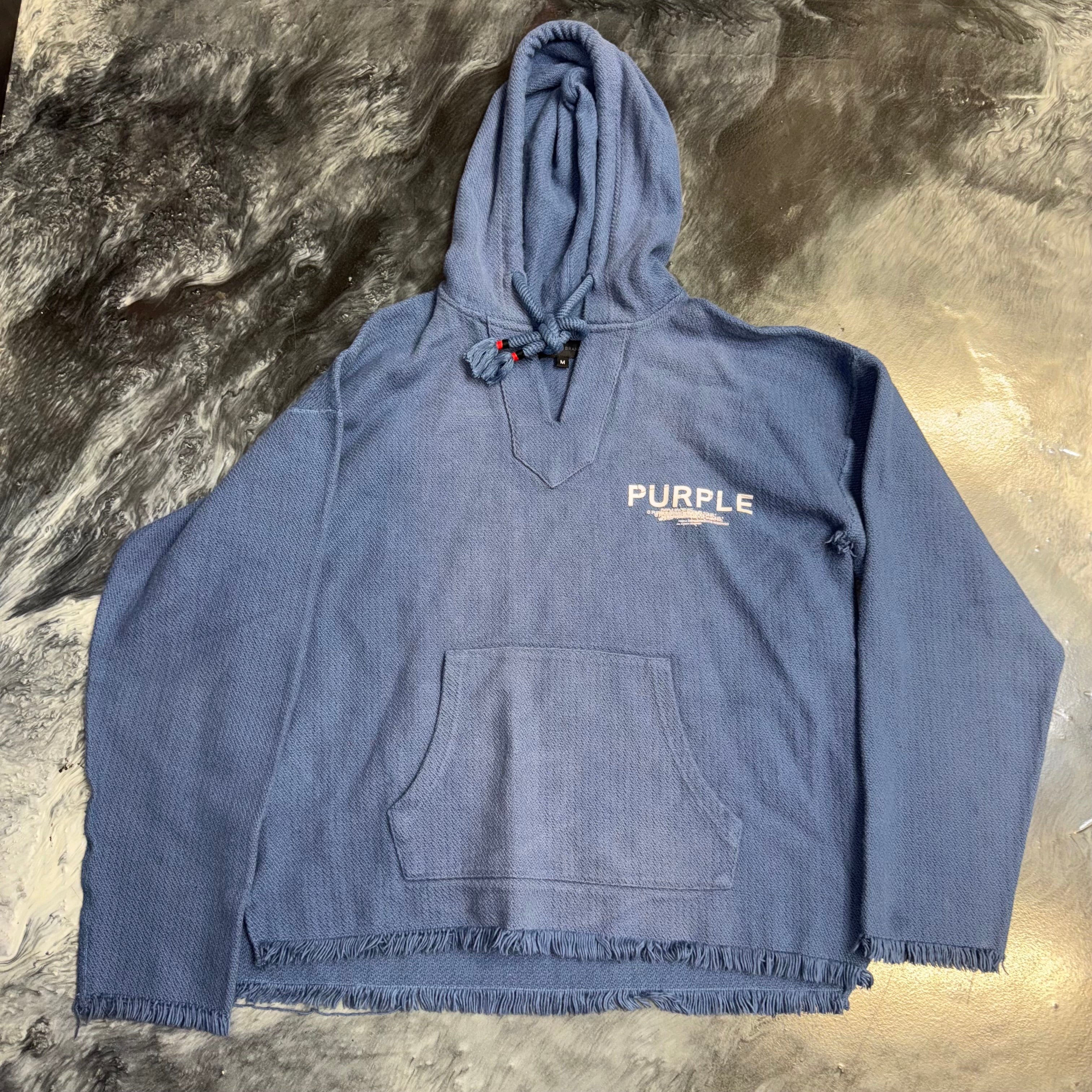 Size M Purple Brand Beach Hoodie "Blue"