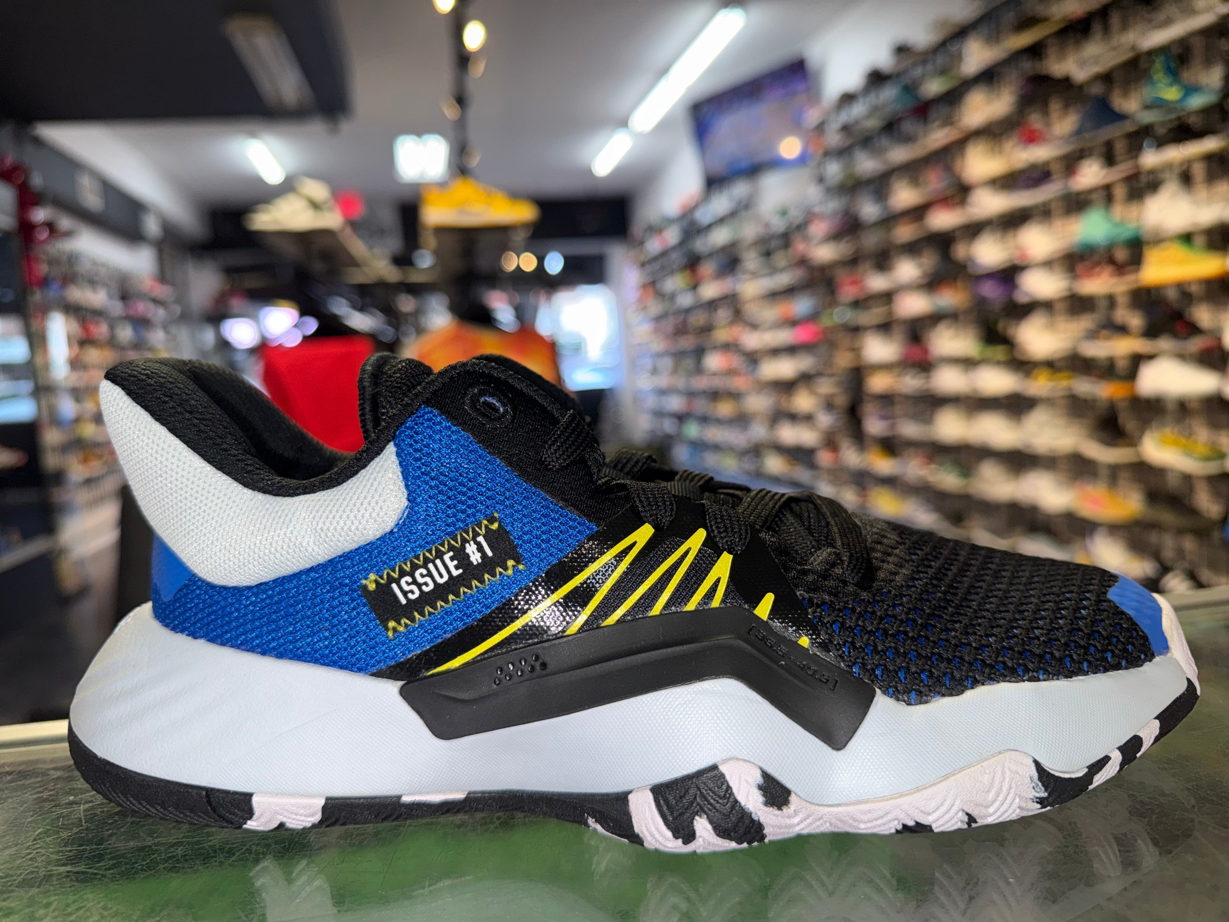 Size 4.5y Adidas DON Issue #1 “Black/Blue” Brand New