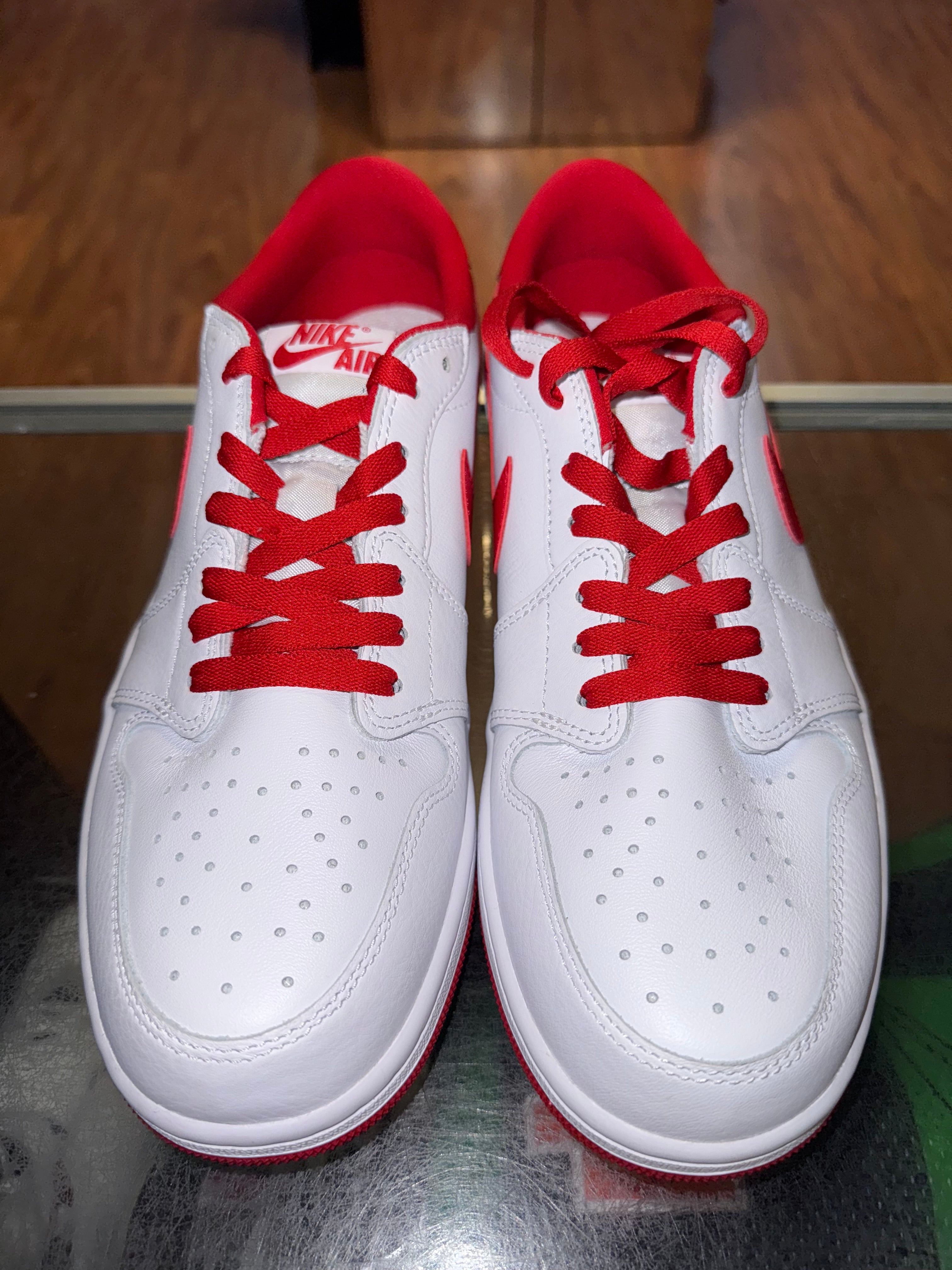 Size 10 Air Jordan 1 Low "University Red" Brand New
