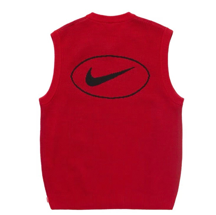Size S Supreme x Nike Sweater Vest “Red” Brand New