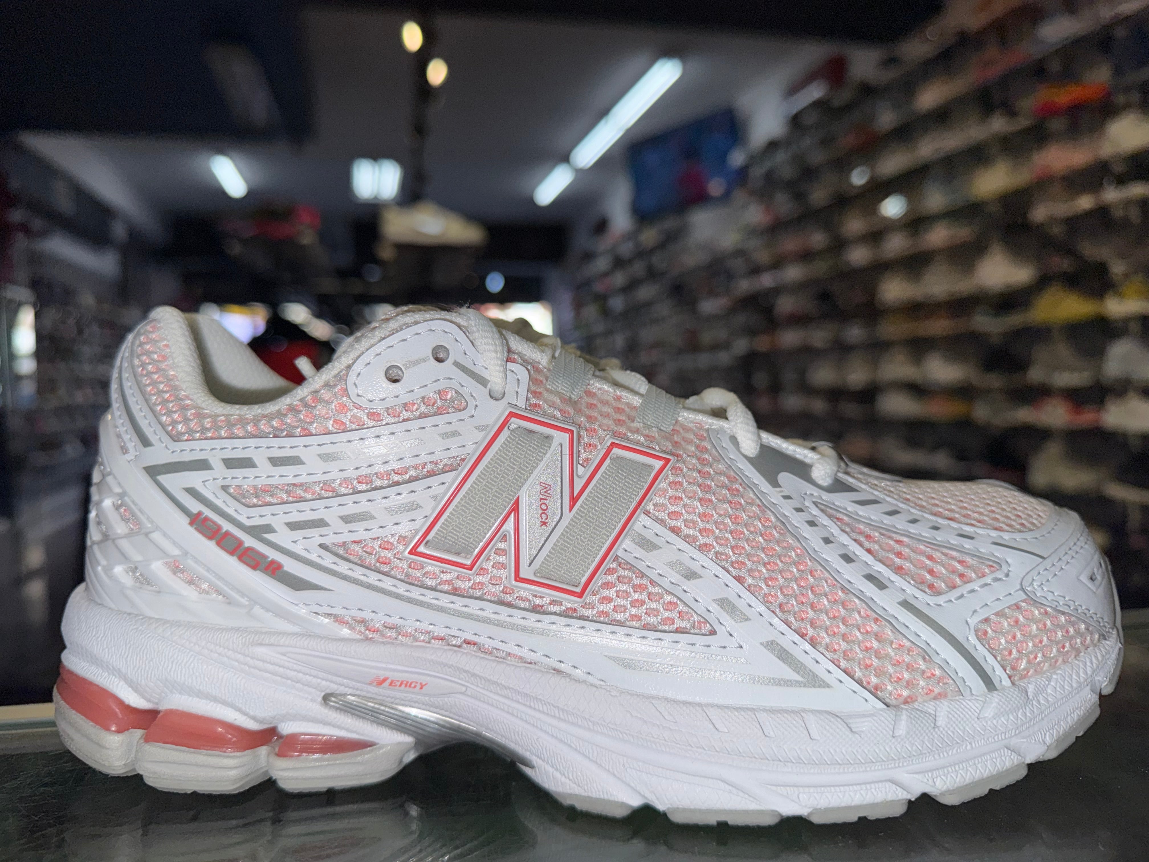 Size 7y New Balance 1906R "White Sunfade Red"