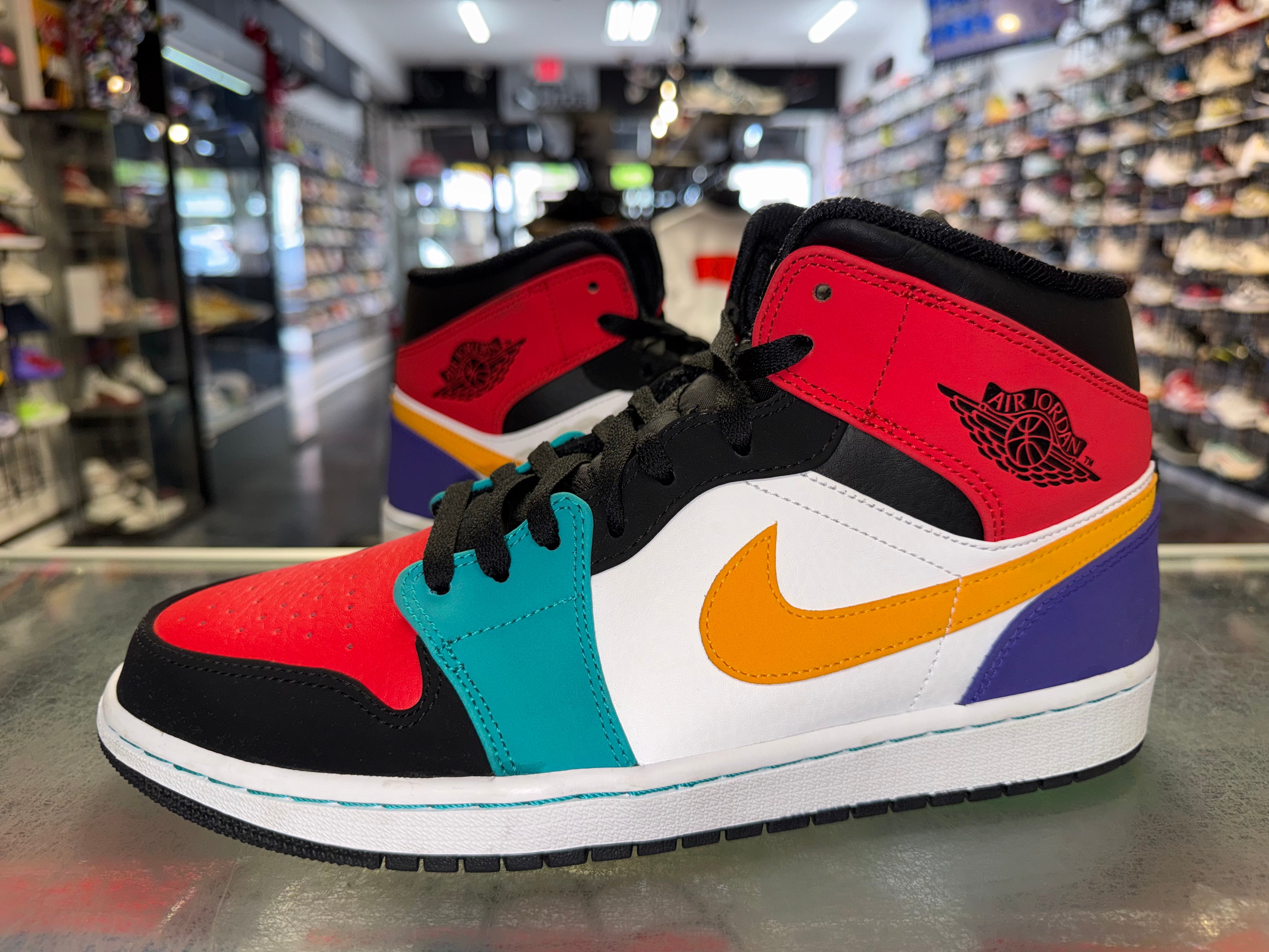 Size 10.5 Air Jordan 1 Mid "Bred Multi-Color" Worn 1x